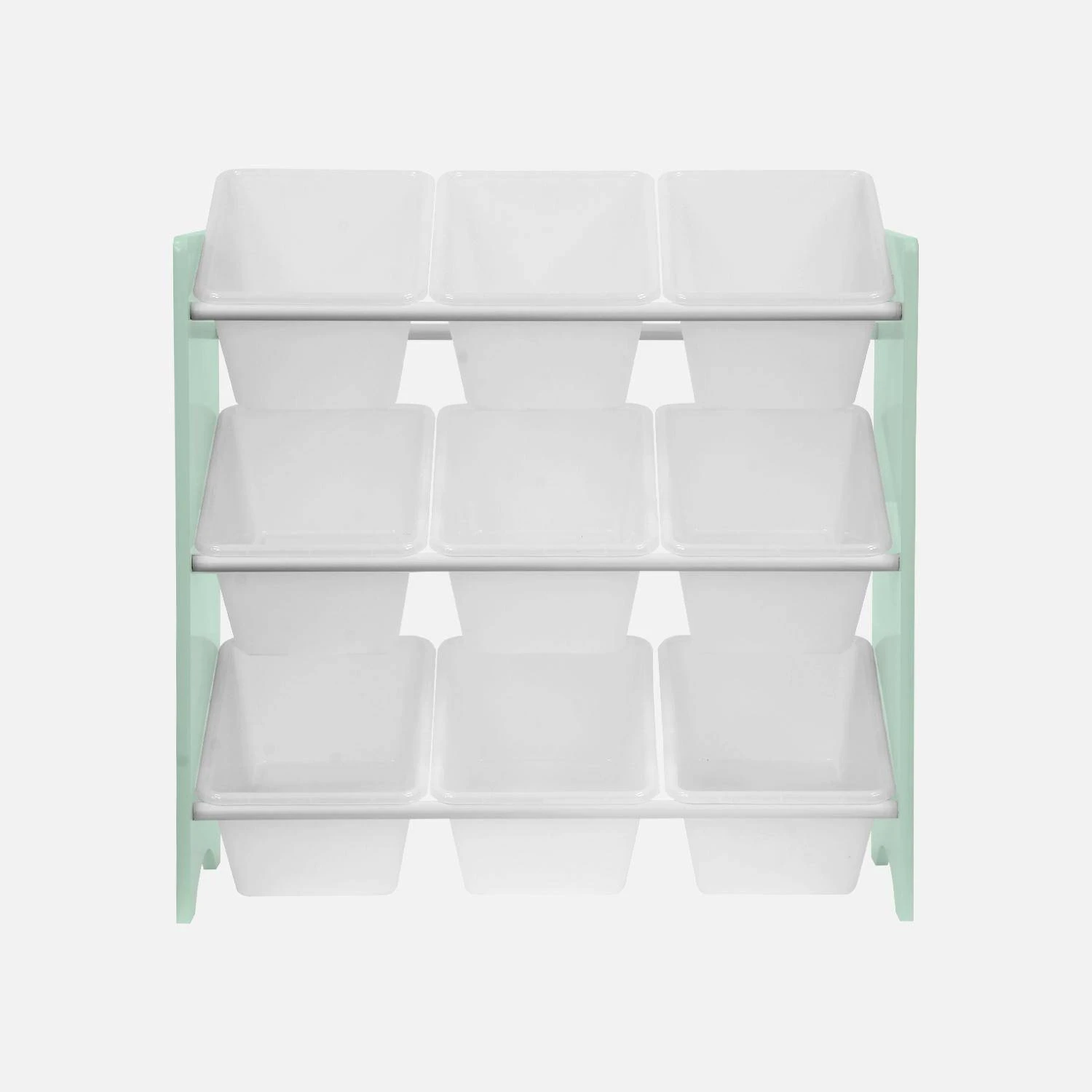 Lot De 2 Meubles De Rangement Jouet, 18 Casiers Couleur : Vert Céladon – Image 5