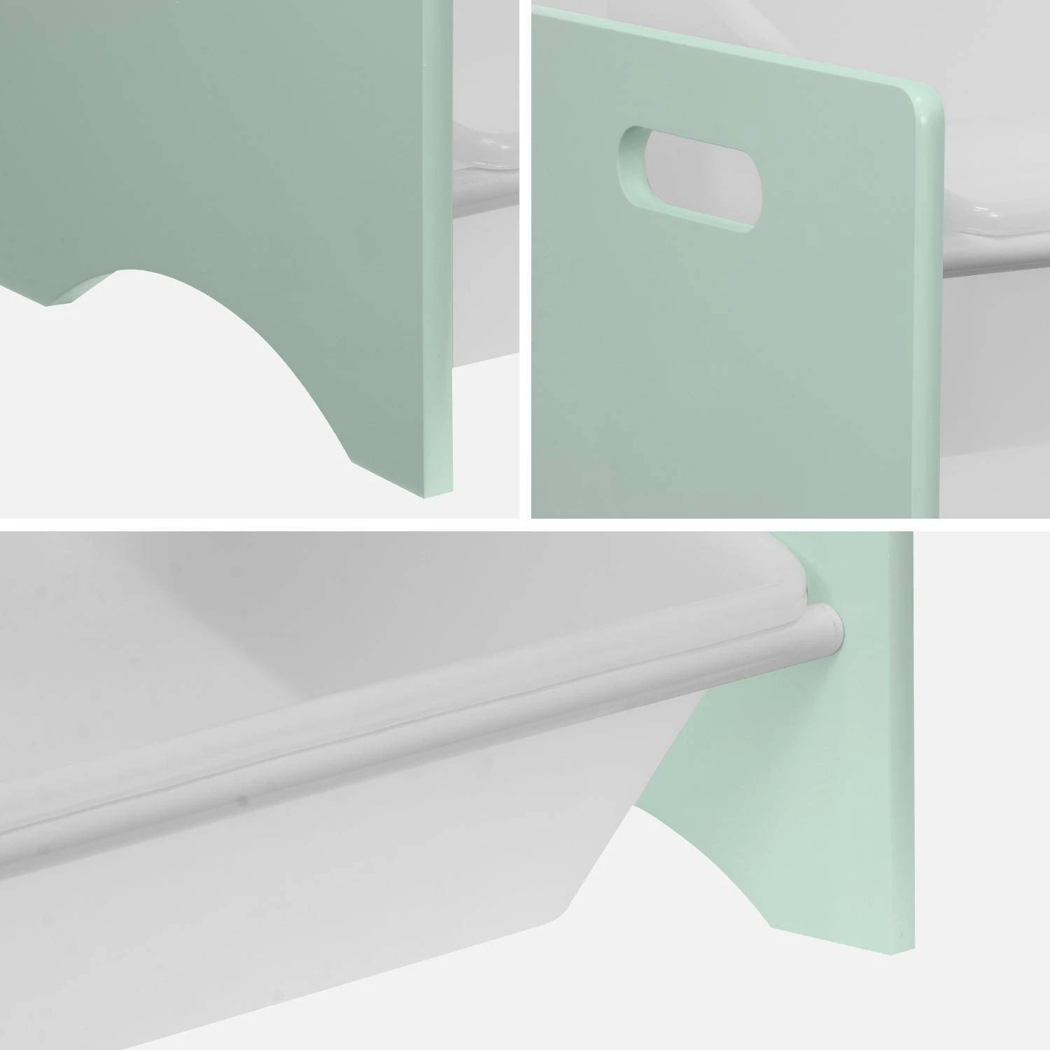 Meuble De Rangement Jouet Avec 6 Casiers Couleur : Vert Céladon – Image 5