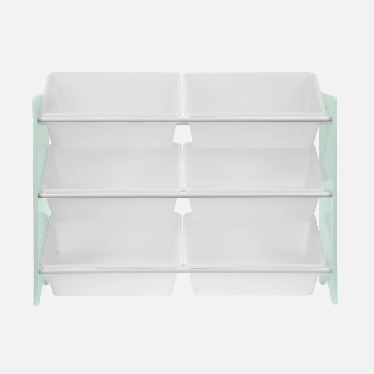 Meuble De Rangement Jouet Avec 6 Casiers Couleur : Vert Céladon – Image 4