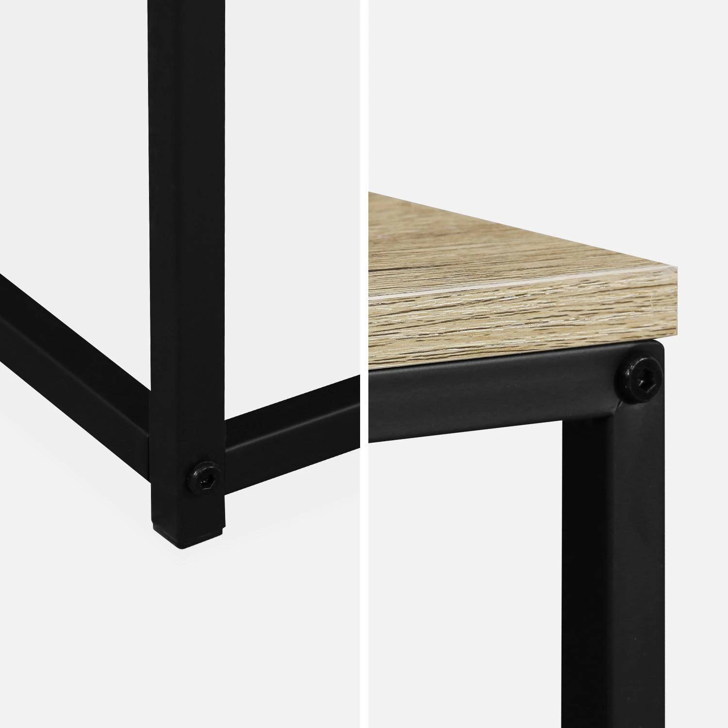 Table Basse Industrielle Effet Bois Et Métal – Image 5