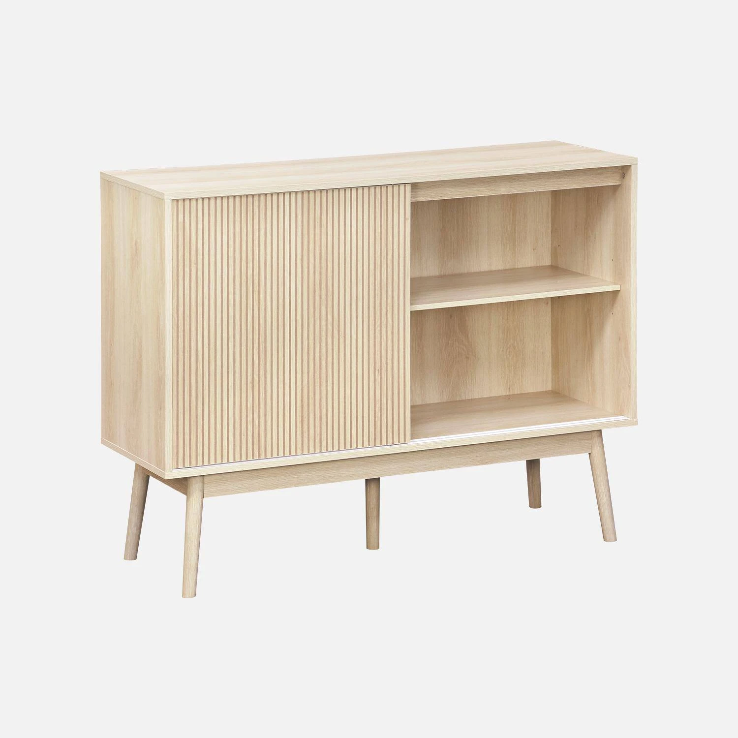 Buffet De Rangement Décor Bois 115 Cm Couleur : Bois – Image 4
