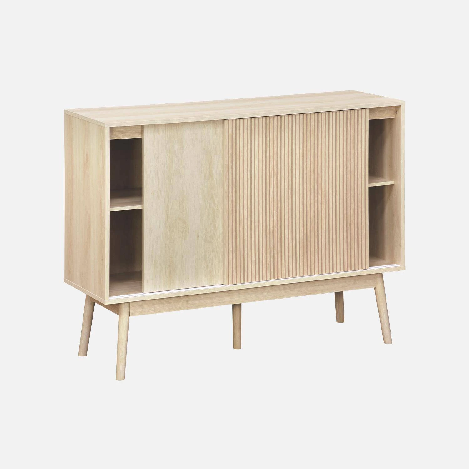 Buffet De Rangement Décor Bois 115 Cm Couleur : Bois – Image 6