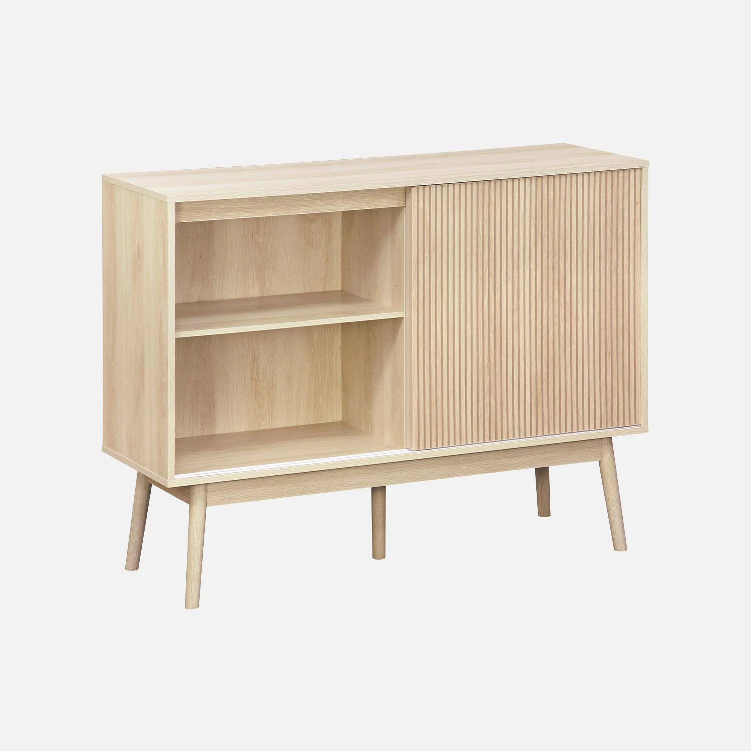 Buffet De Rangement Décor Bois 115 Cm Couleur : Bois – Image 5