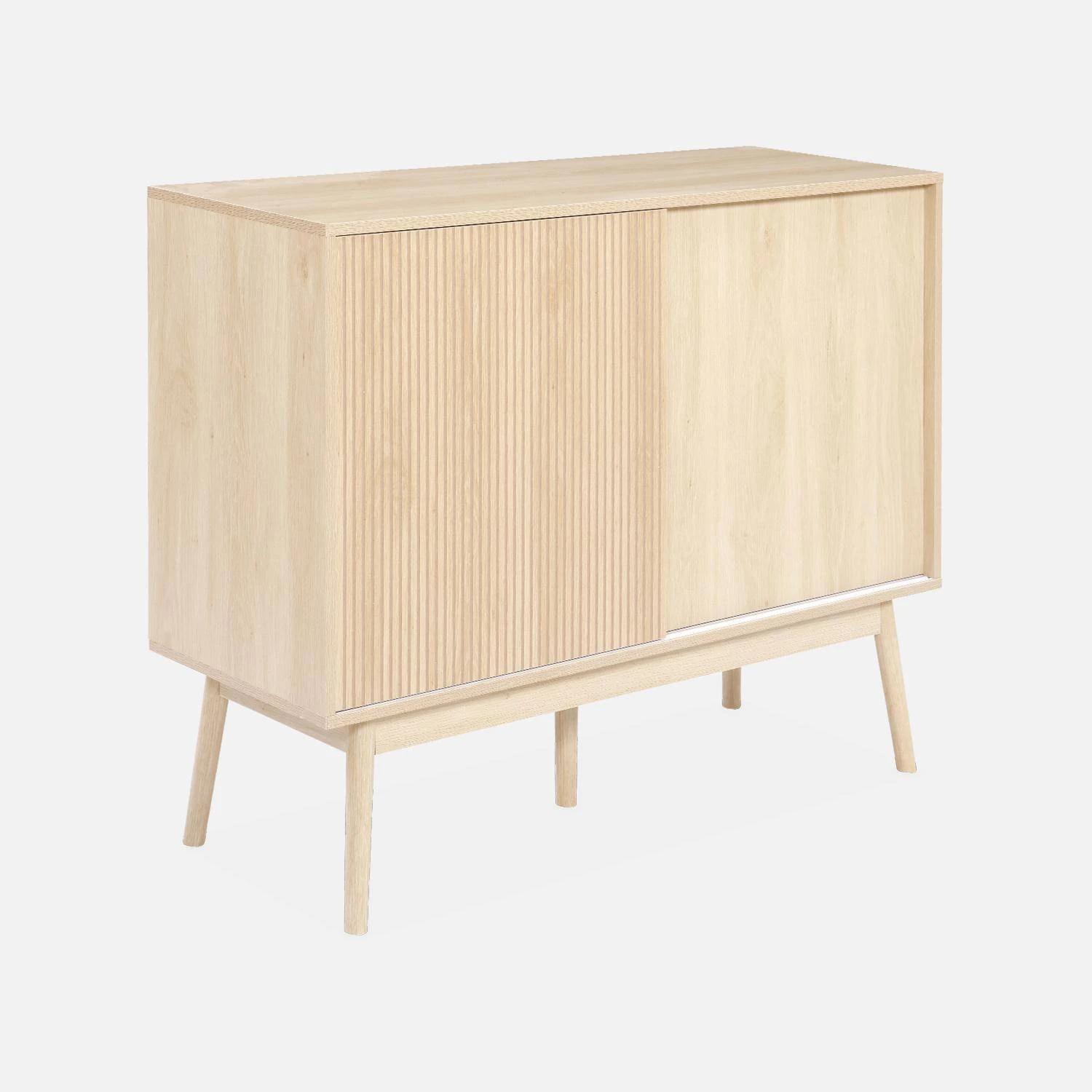 Buffet De Rangement Décor Bois 115 Cm Couleur : Bois – Image 2
