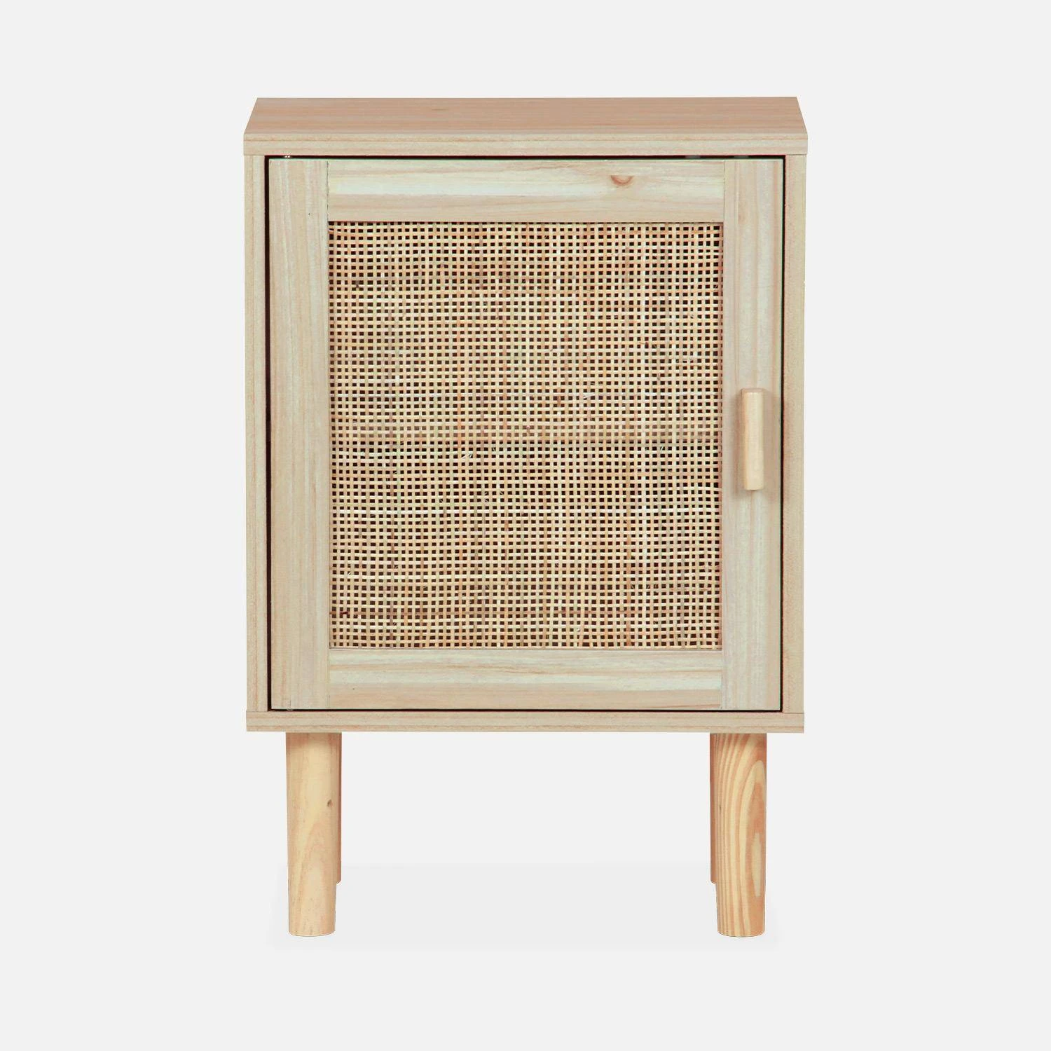 Table De Chevet Cannage Et Effet Bois â Image 4