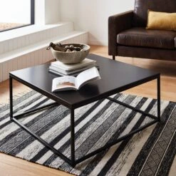 Table Basse Noir En Métal - Industrielle