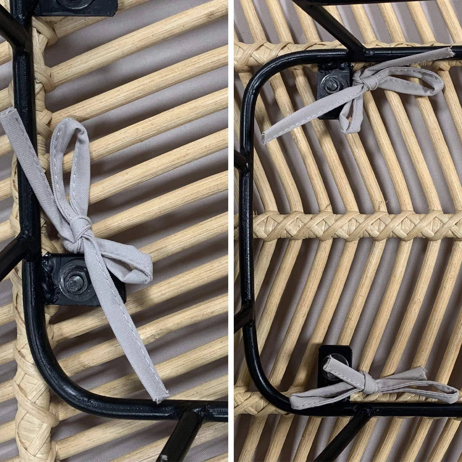 Tabouret De Bar Métal Et Rotin 67cm (lot De 2) Couleur : Naturel – Image 9