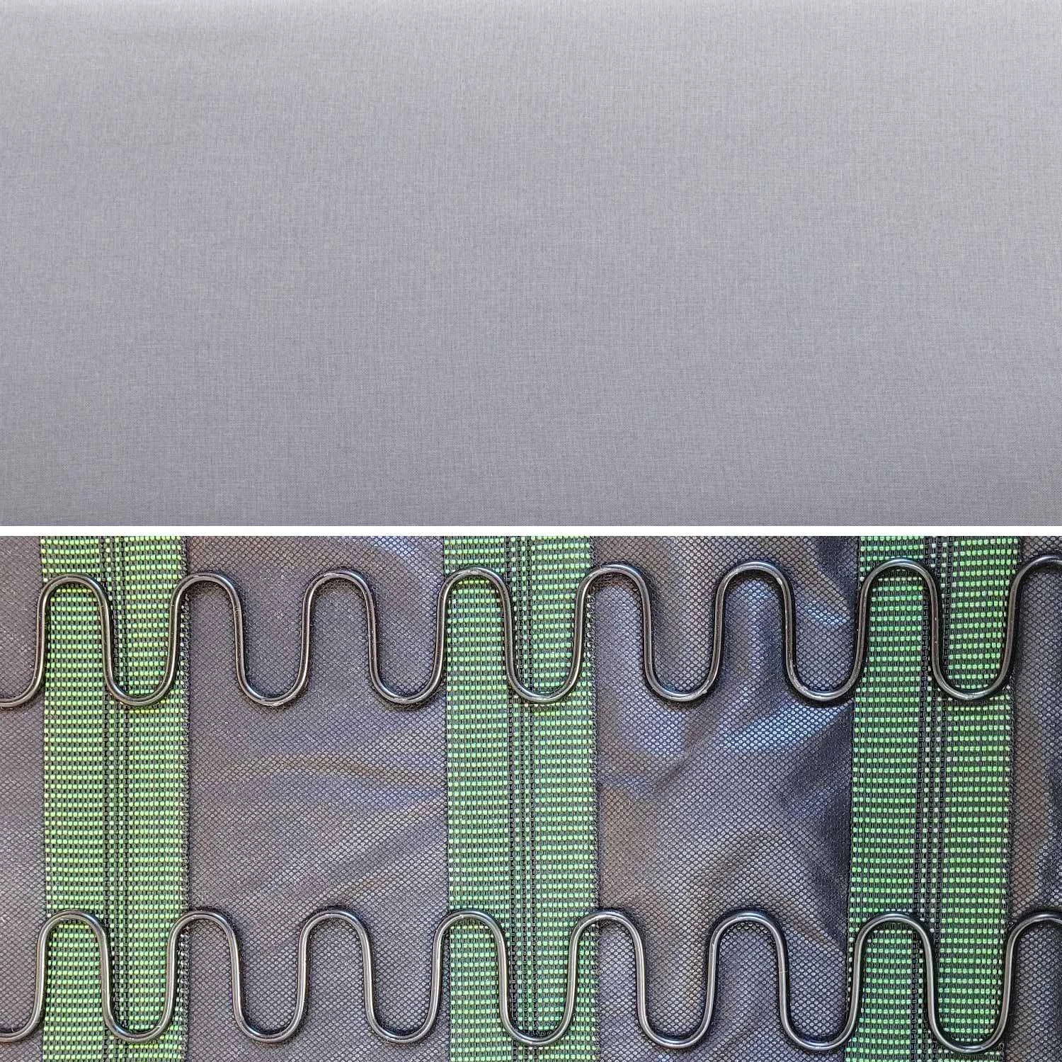 Banquette Et Fauteuil 3 Places Bois Et Tissu Couleur : Gris Clair â Image 7