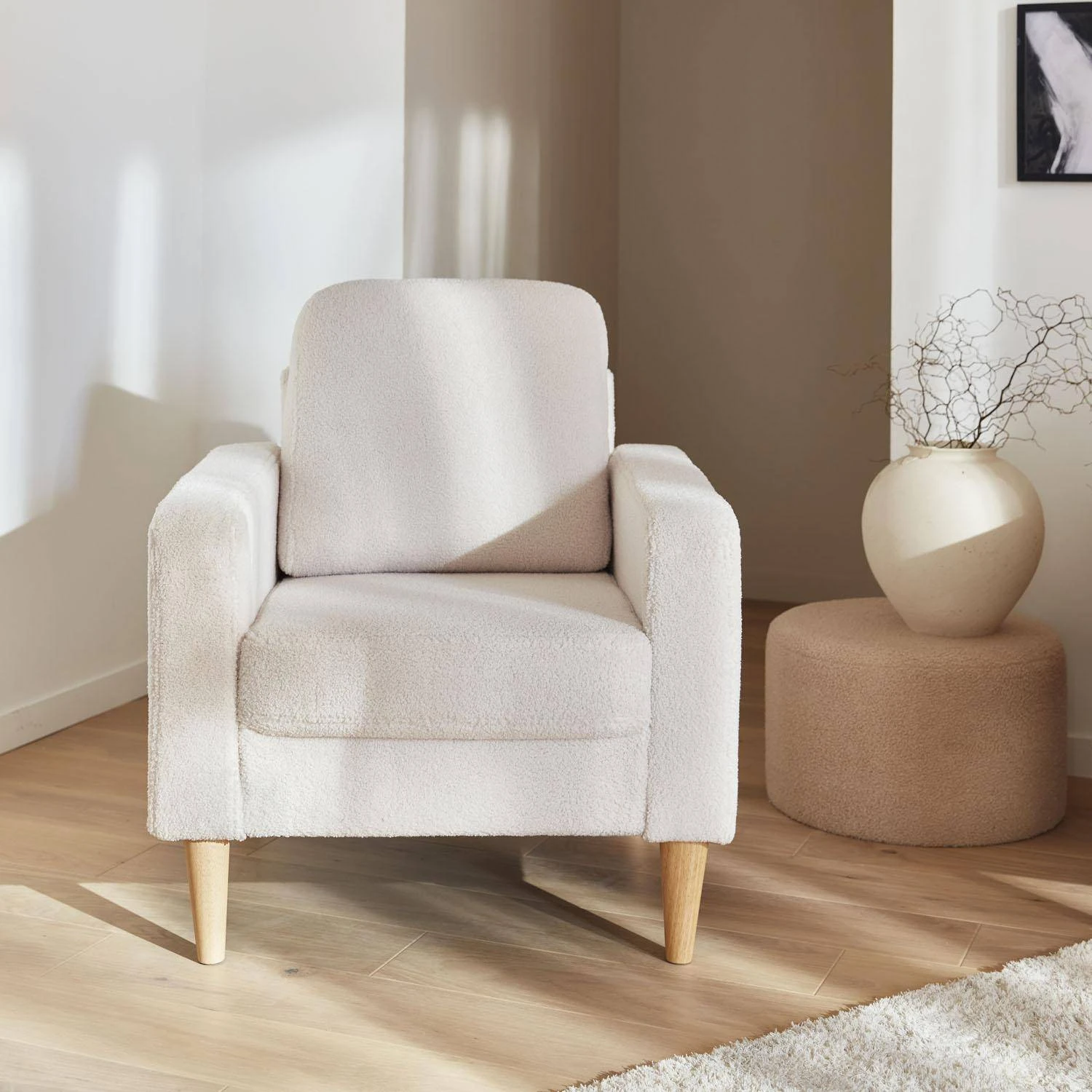 Fauteuil Scandinave à Bouclettes – Image 2