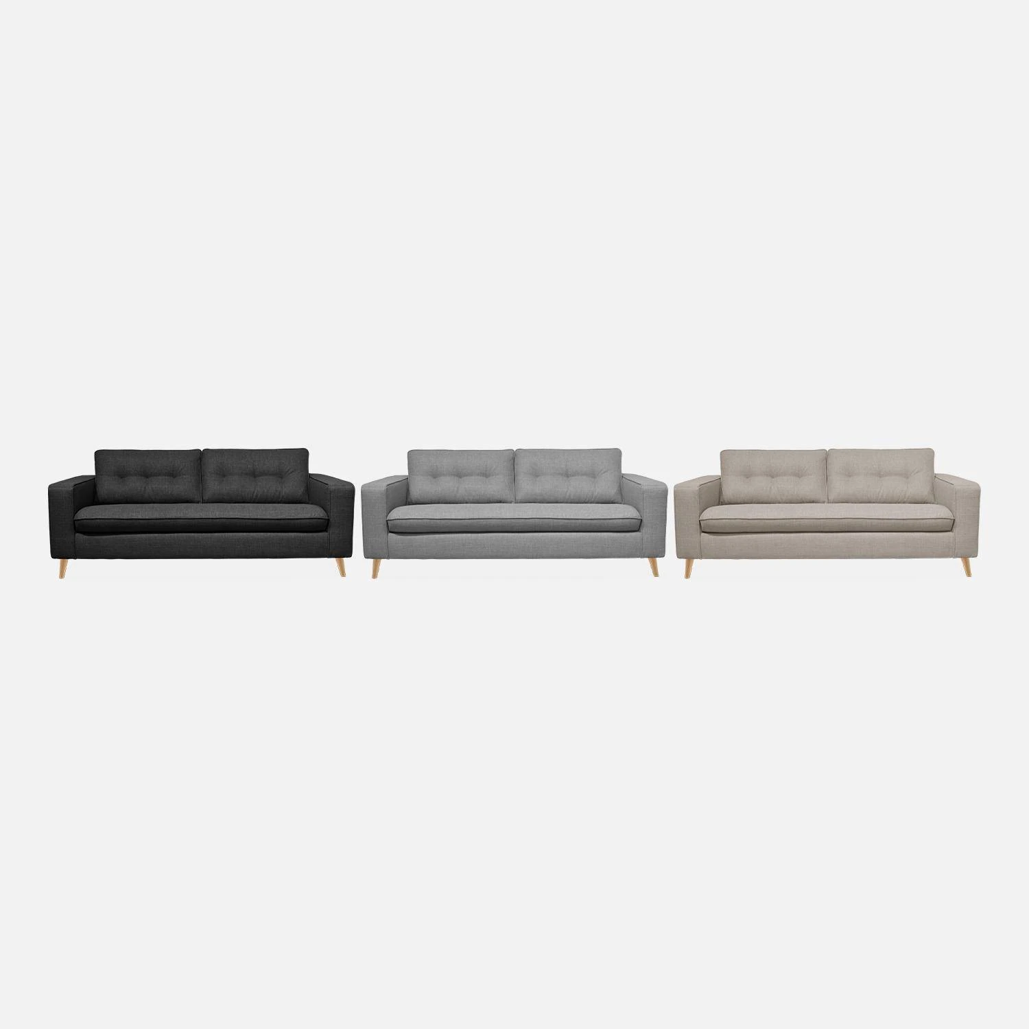 Canapé Lit Convertible 3 Places Avec Matelas 12cm - Fabriqué En France Couleur : Anthracite – Image 10