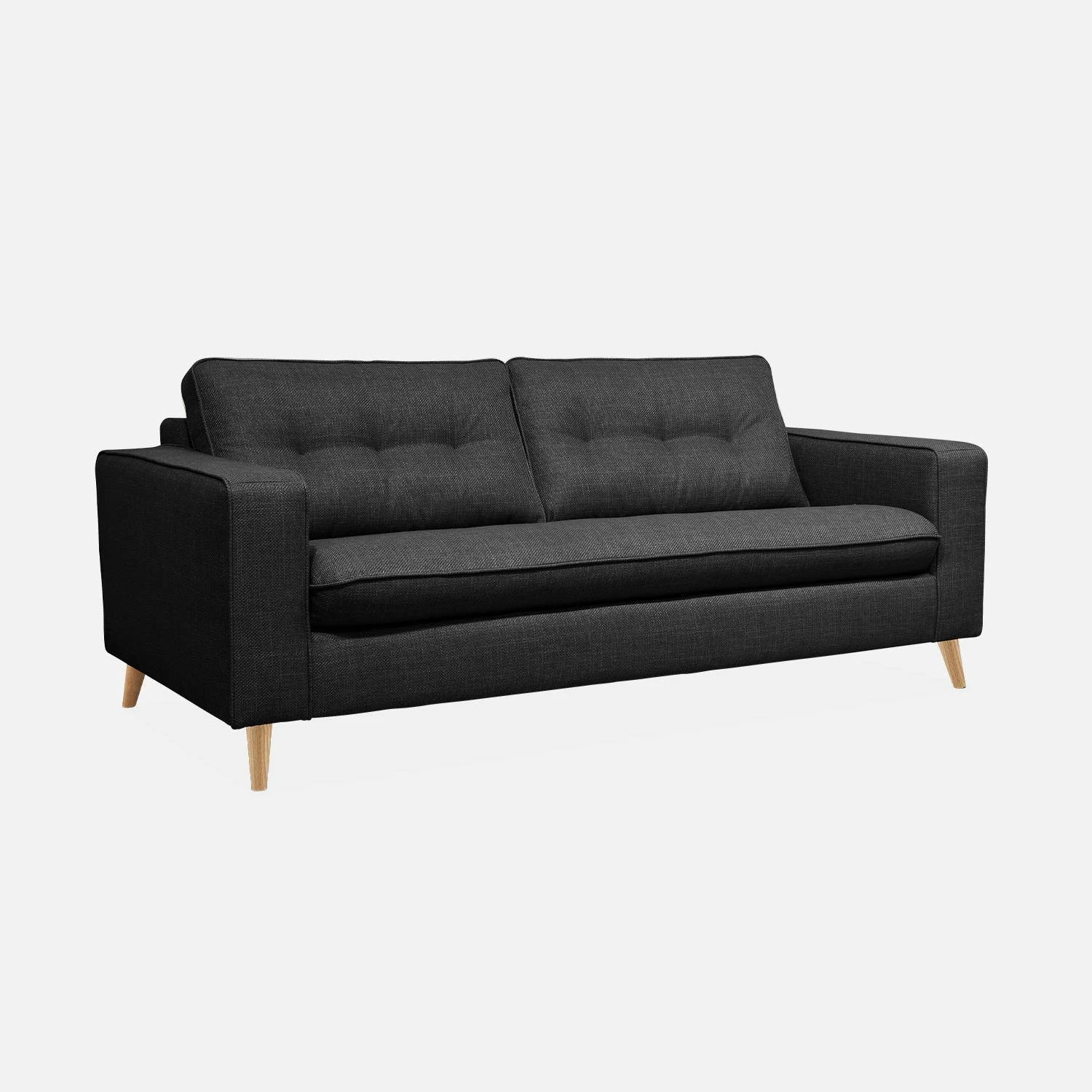 Canapé Lit Convertible 3 Places Avec Matelas 12cm - Fabriqué En France Couleur : Anthracite – Image 6