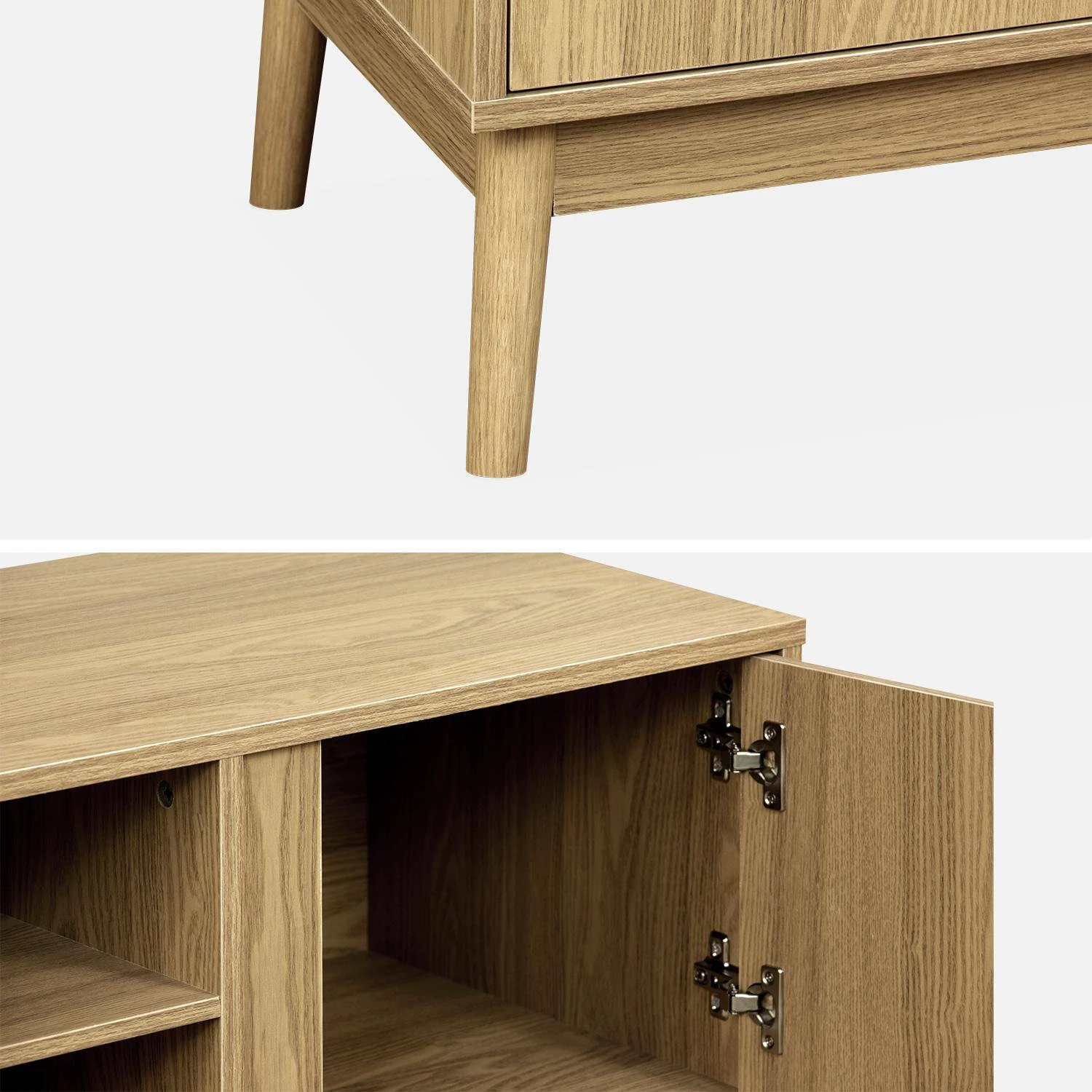 Meuble TV Effet Bois 2 Portes 120 Cm â Image 6