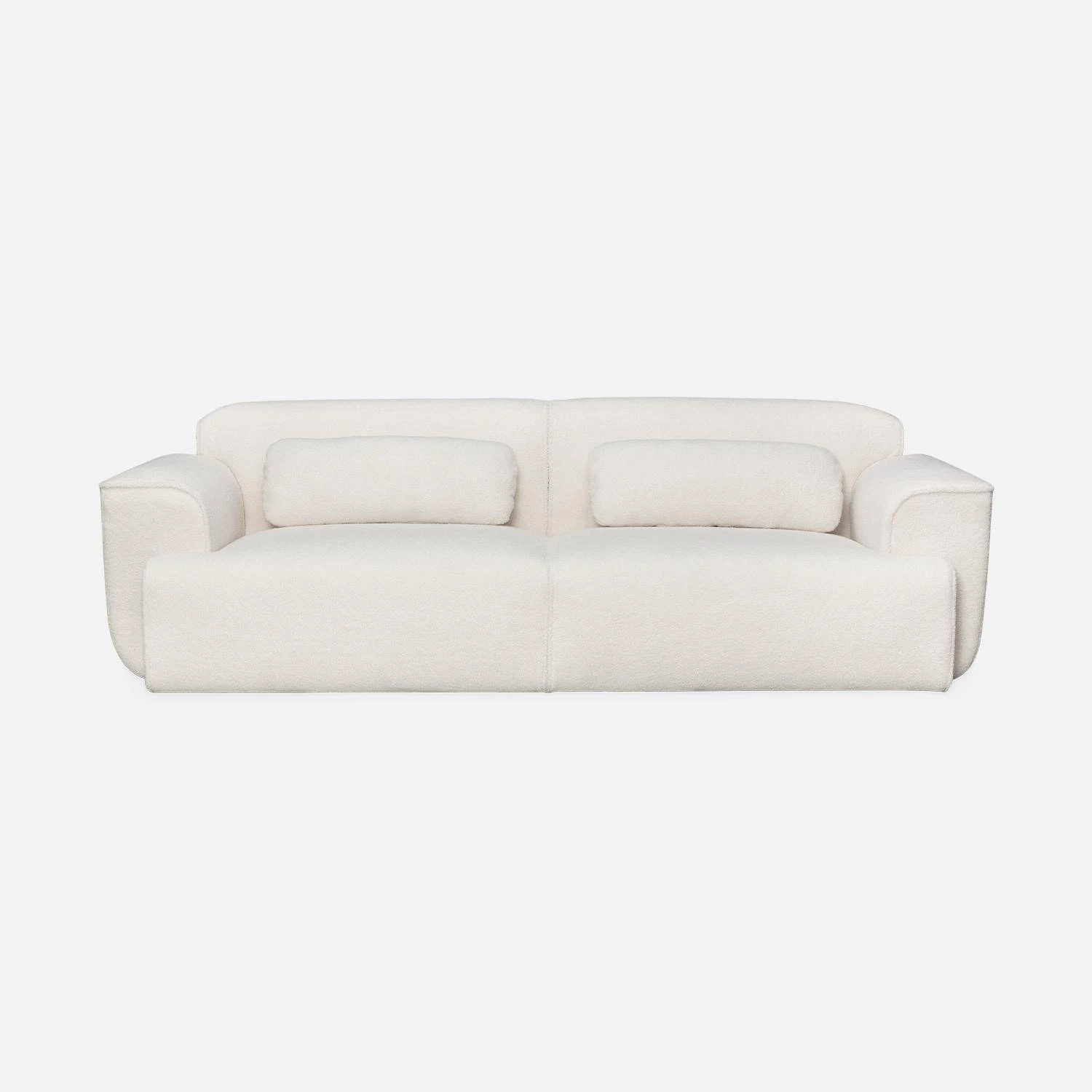 Canapé 3 Places Tissu Bouclette – Image 6