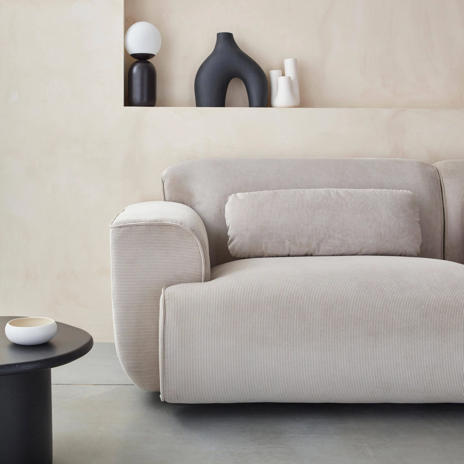 Canapé 3 Places Velours Côtelé – Image 4