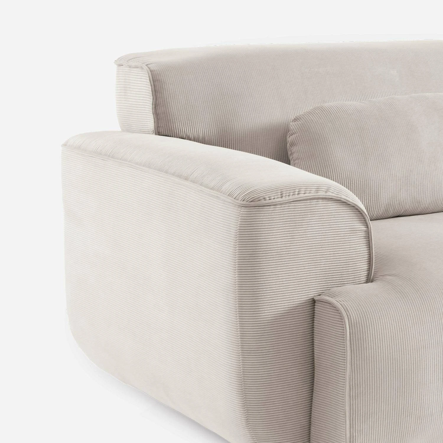 Canapé 3 Places Velours Côtelé – Image 8