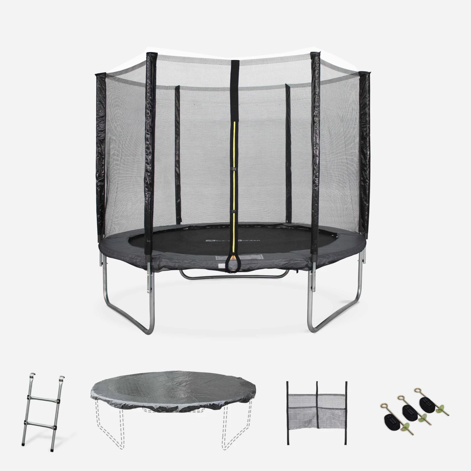 Trampoline 250cm Avec Pack D'accessoires Couleur : Gris