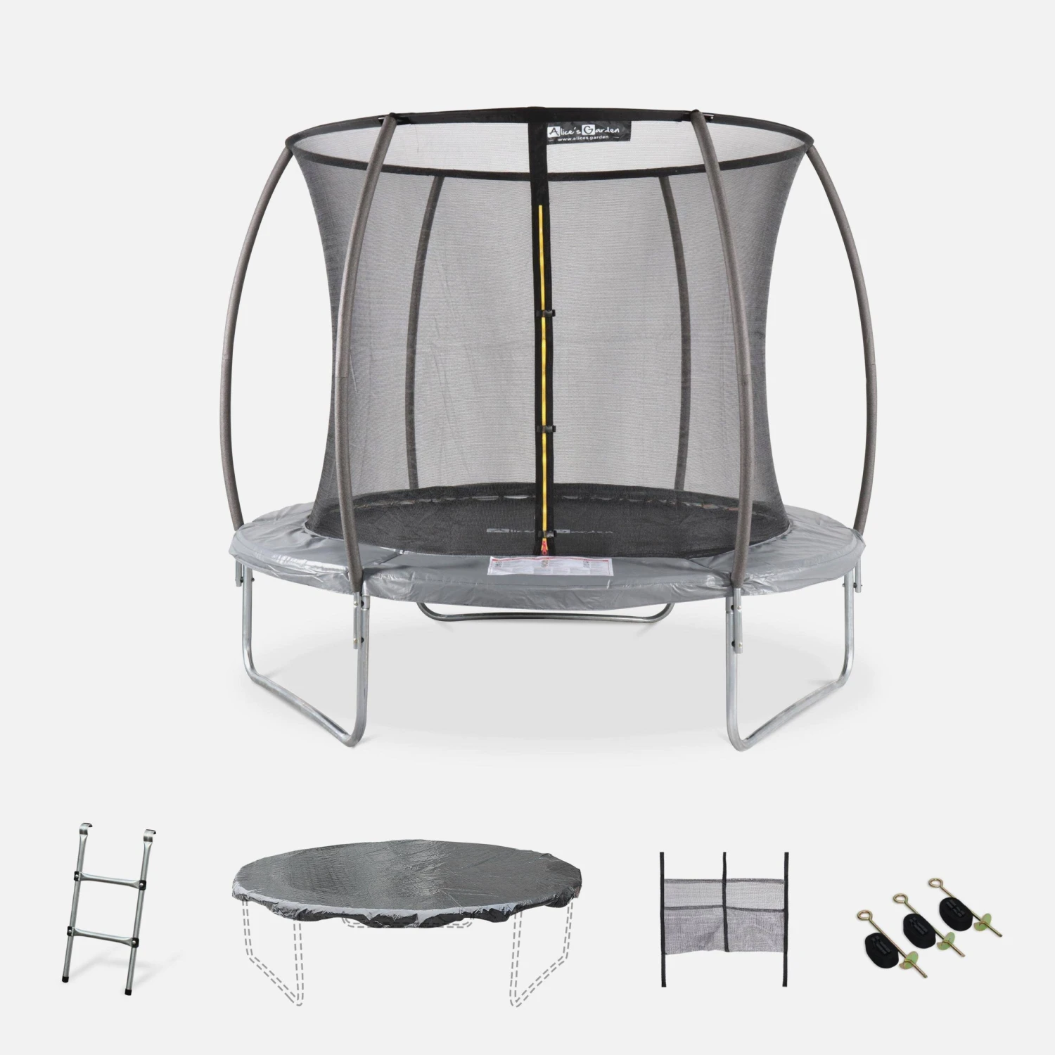 Trampoline 250cm Filet Intérieur Avec Pack D'accessoires