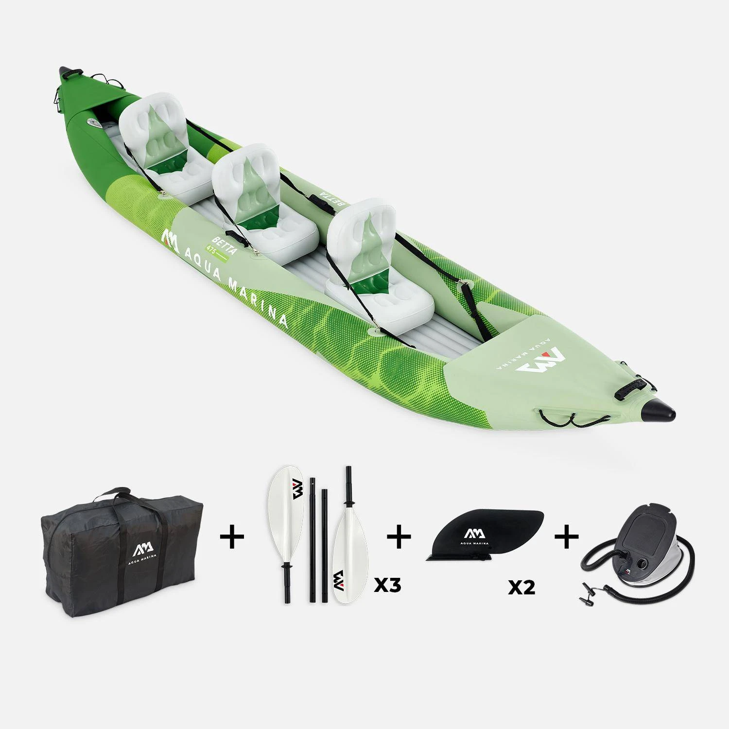 Canoë Kayak Gonflable 3 Places + Accessoires – Image 3