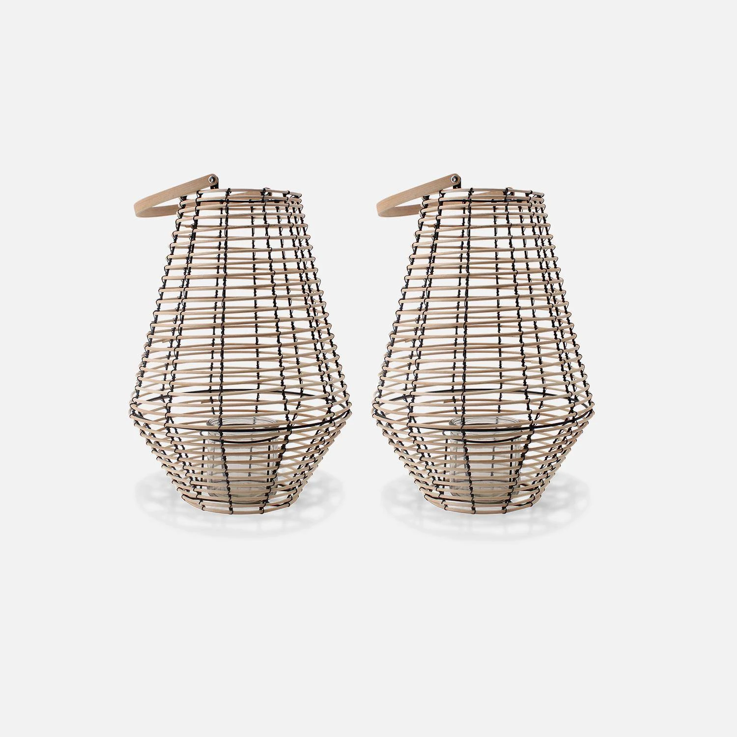 Lanterne En Rotin Intérieur/extérieur (lot De 2) – Image 2