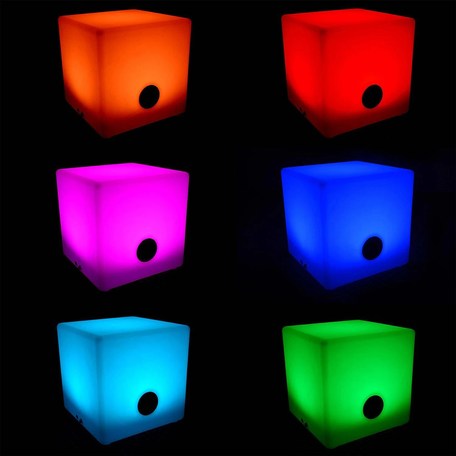 Cube Lumineux LED Avec Batterie Et Enceinte Bluetooth Intérieur/extérieur – Image 5