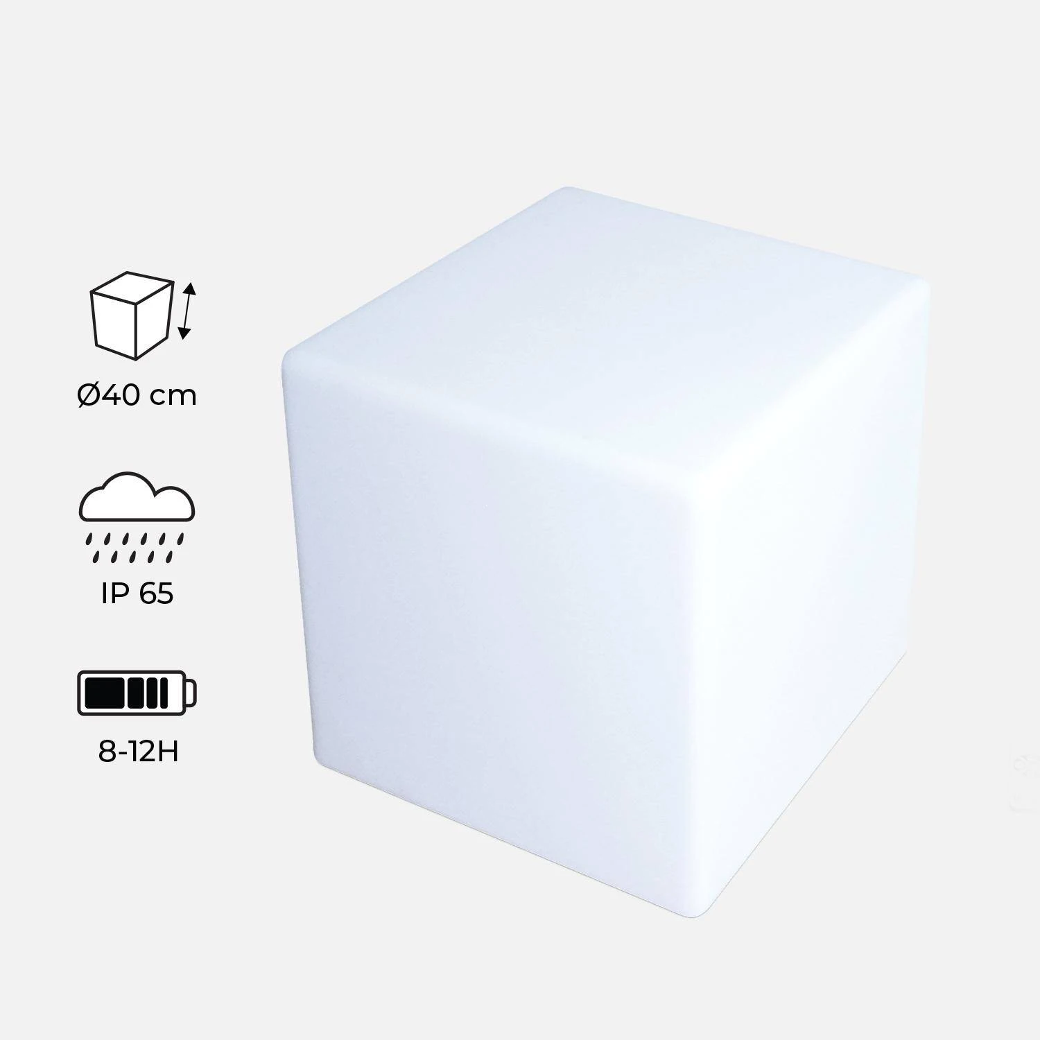 Cube Lumineux LED Avec Batterie Intérieur/extérieur