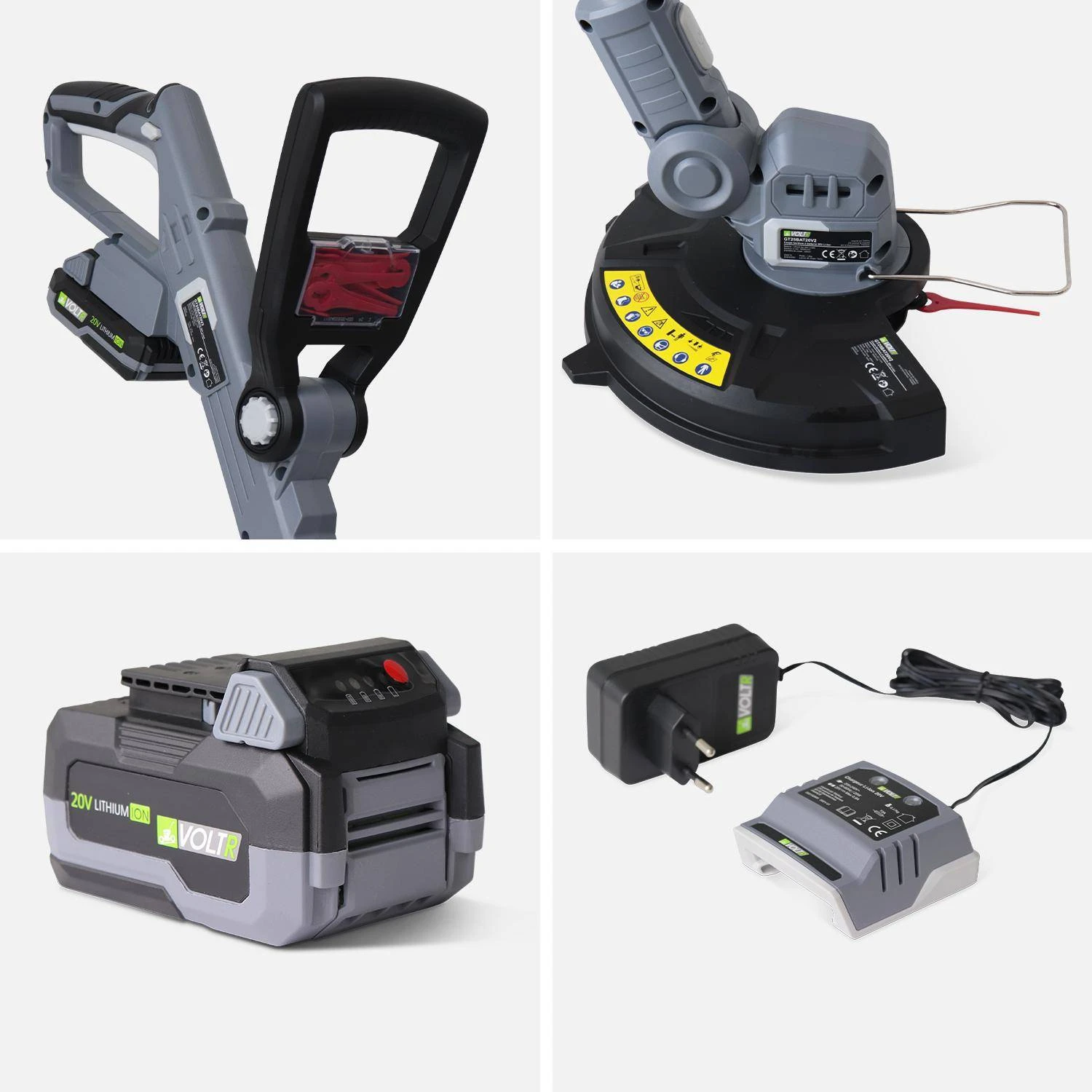 Tondeuse à Gazon à Batterie 20V, 30cm + Débrousailleuse 20V – Image 6