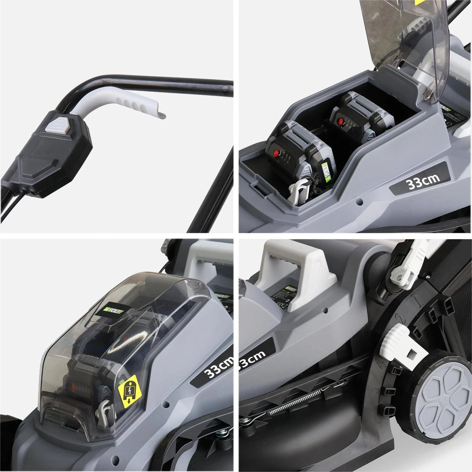 Tondeuse à Gazon à Batterie 2x20V 33cm – Image 5