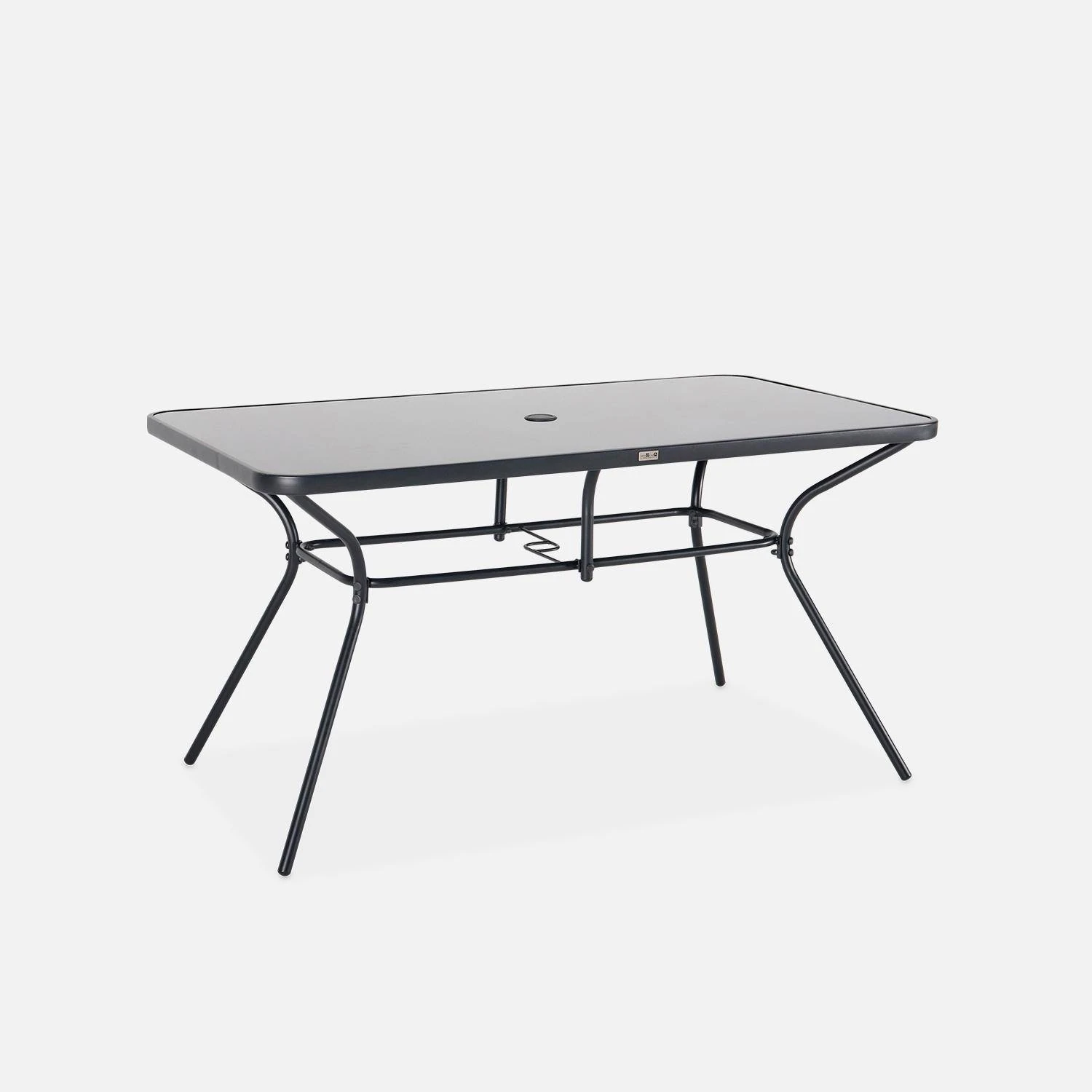 Table De Jardin Acier, 6 Fauteuils Et 1 Parasol â Image 5