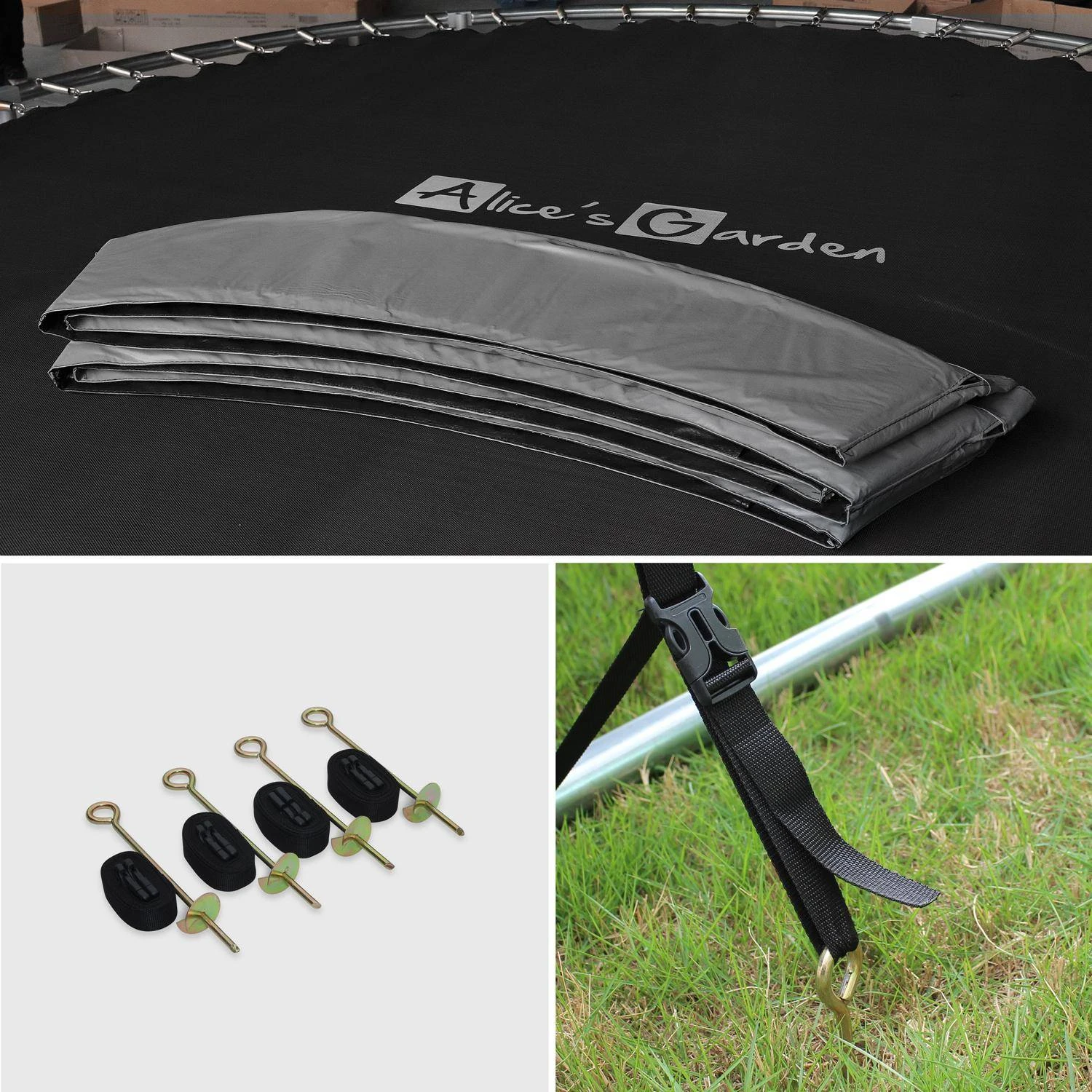 Trampoline 370cm Filet Intérieur Avec Pack D'accessoires + Tente De Camping – Image 3