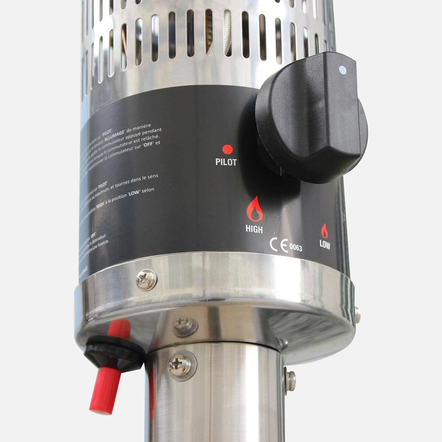 Parasol Chauffant Gaz 12,5kW Couleur : Noir â Image 3