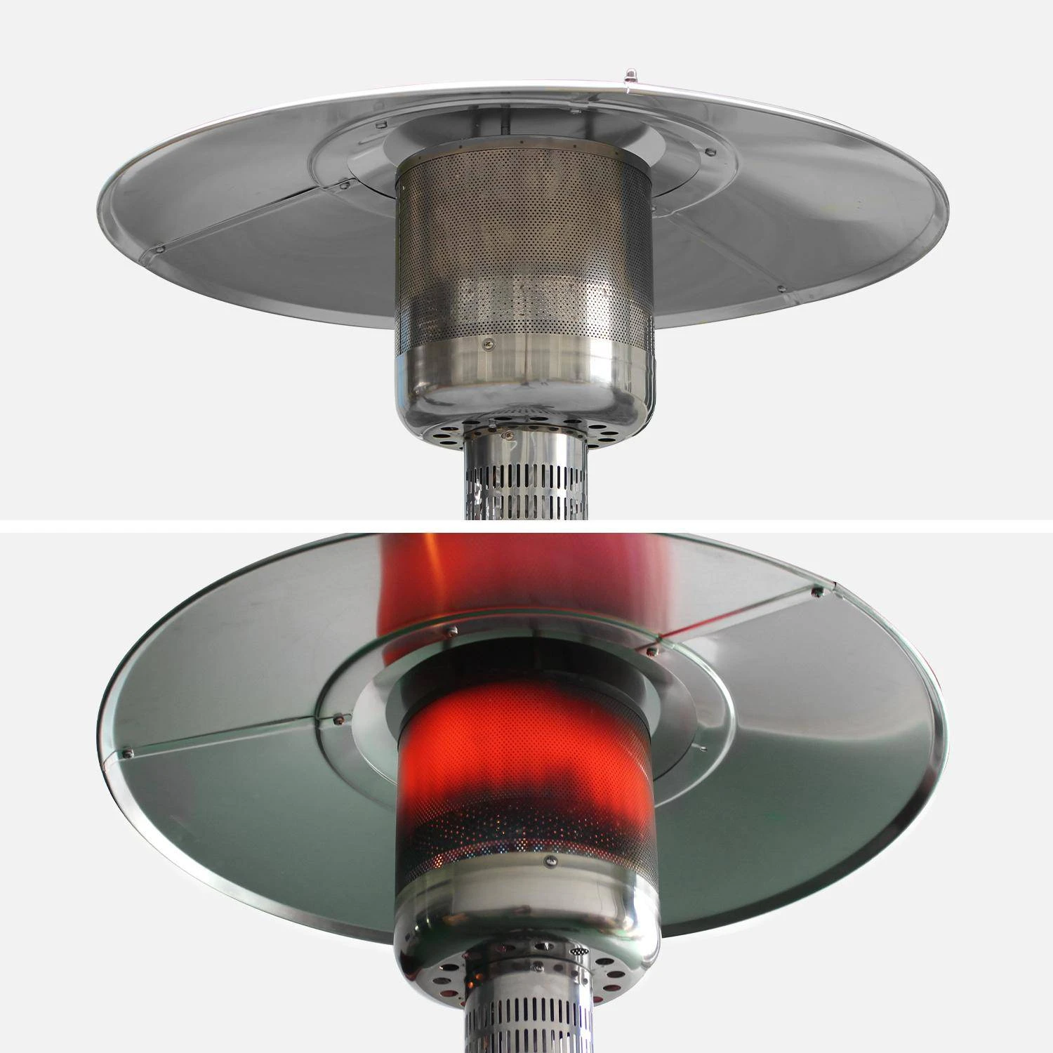 Parasol Chauffant Gaz 12,5kW Couleur : Noir â Image 2