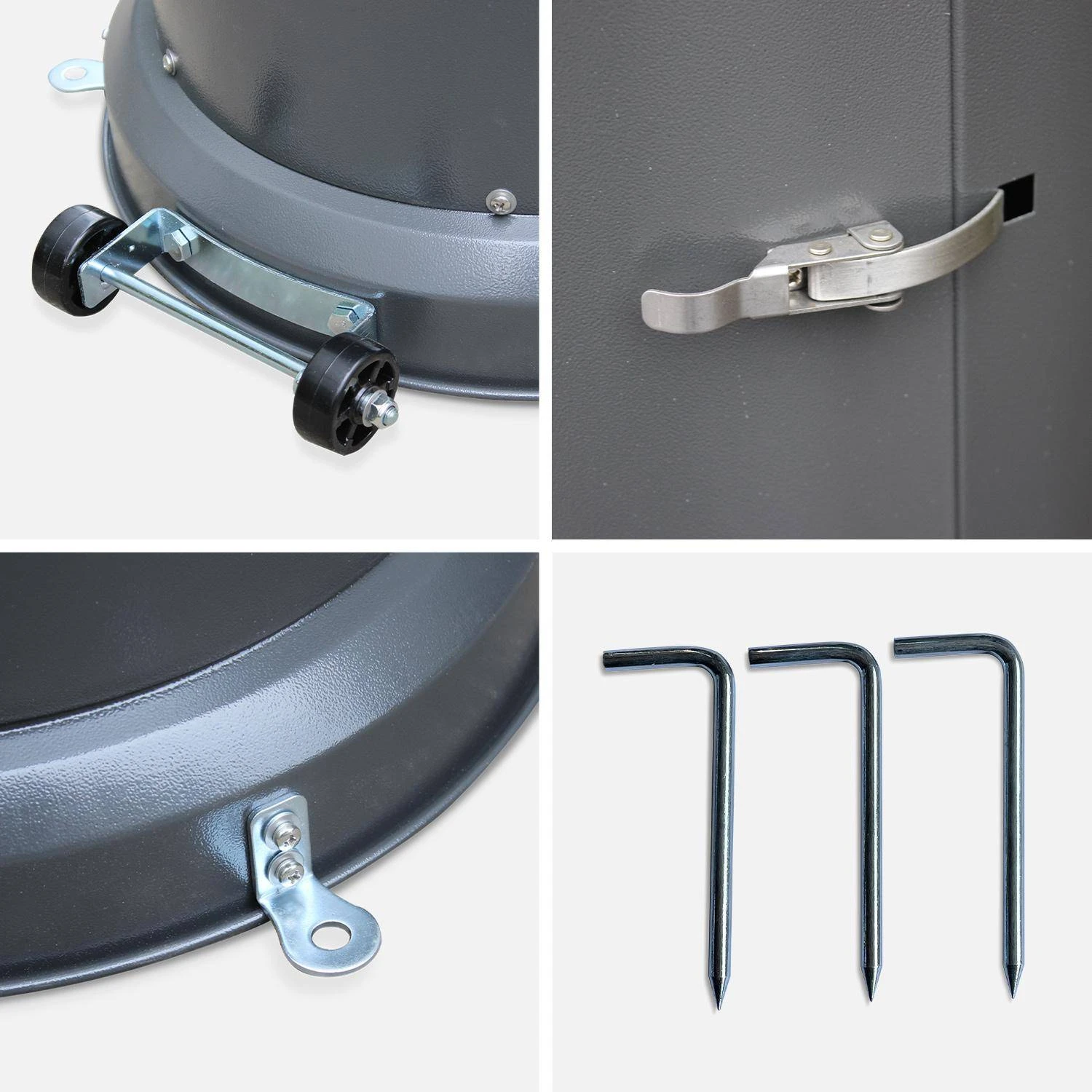 Lot De 2 Parasols Chauffants Gaz 12,5kW Couleur : Gris â Image 5