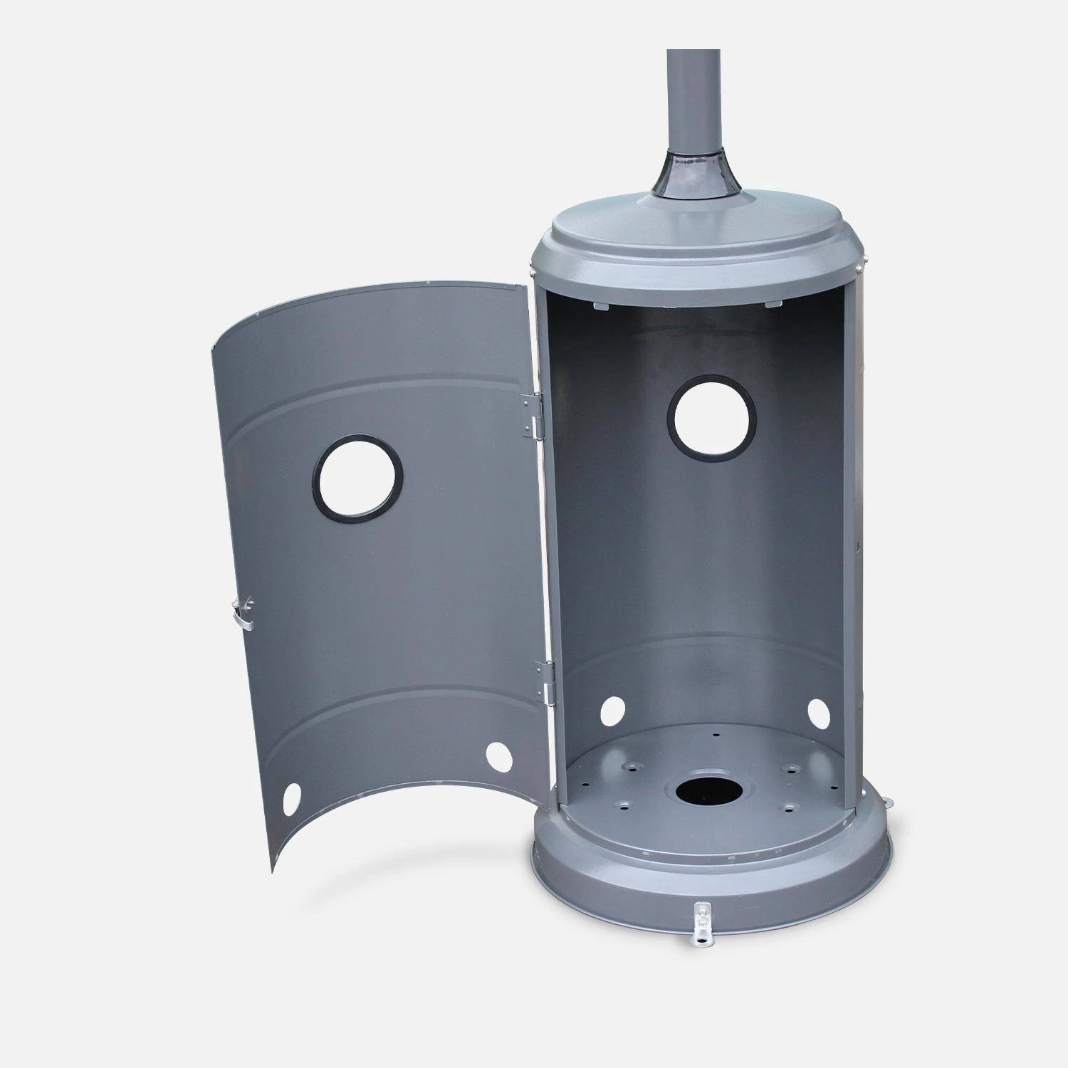 Lot De 2 Parasols Chauffants Gaz 12,5kW Couleur : Gris â Image 2