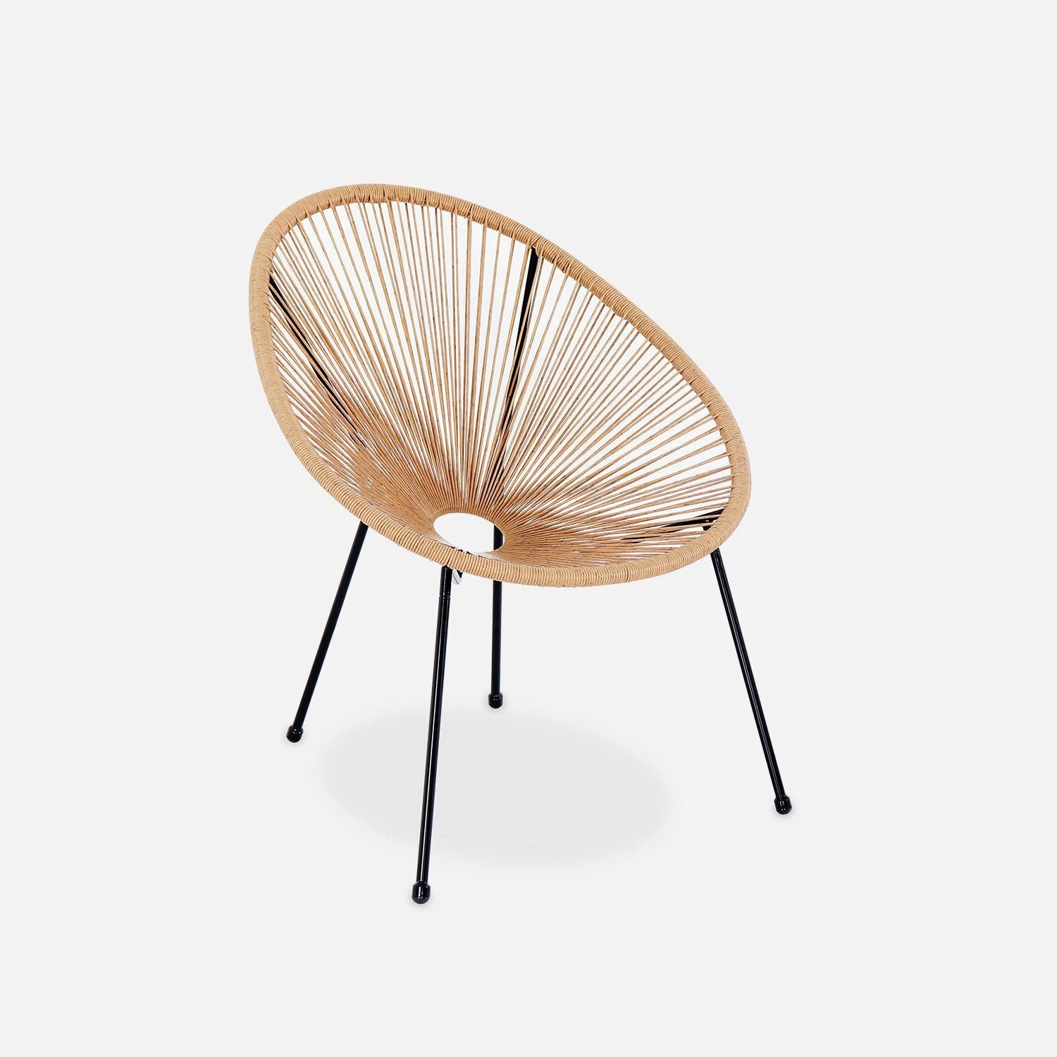 Fauteuil Oeuf En Corde Couleur : Naturel – Image 2