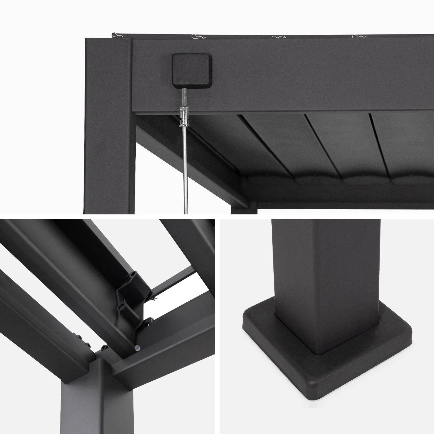 Pergola Bioclimatique Aluminium 3x4 Et Lot De 3 Persiennes 130cm â Image 4