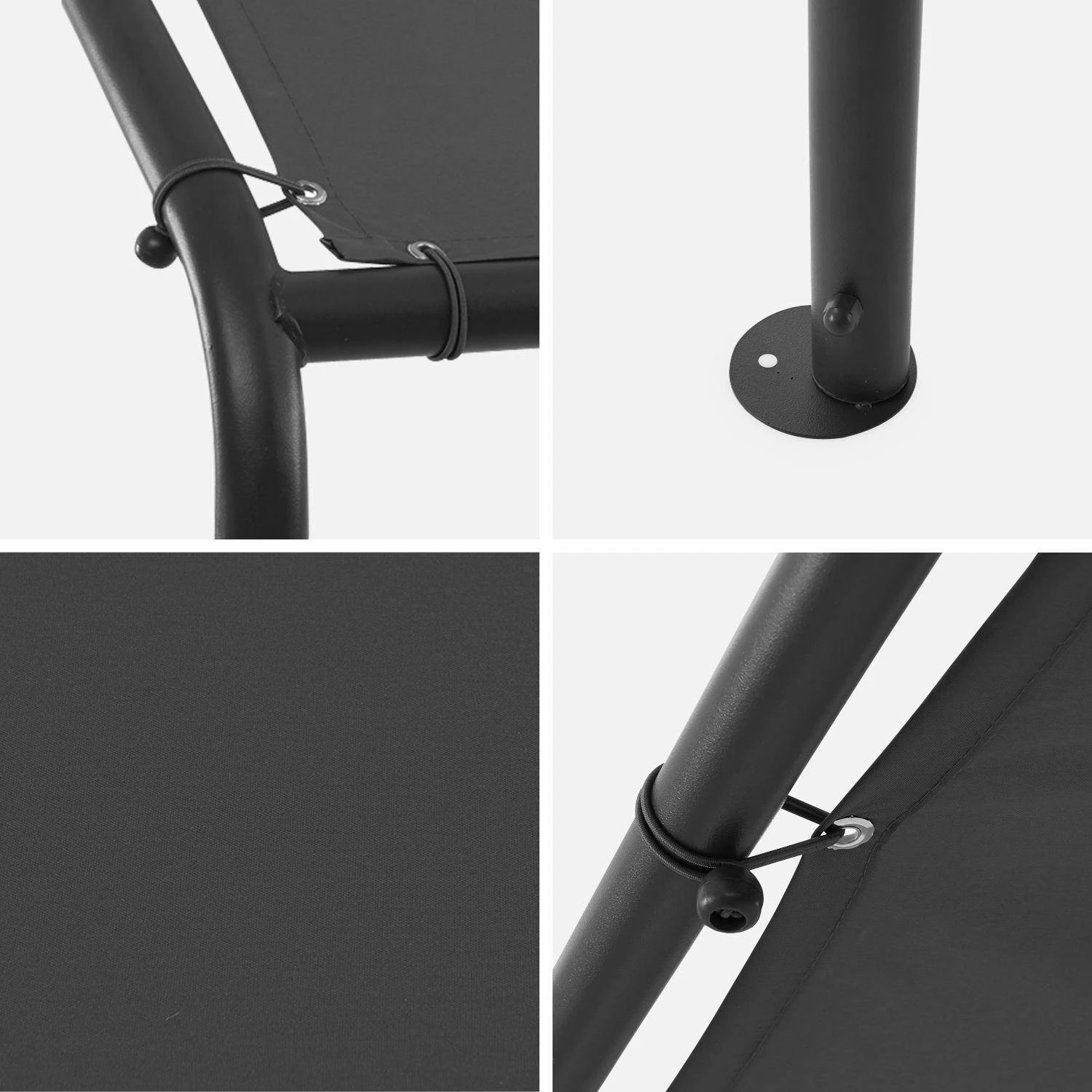 Tonnelle 3x4m Avec Toiture Couleur : Anthracite – Image 4