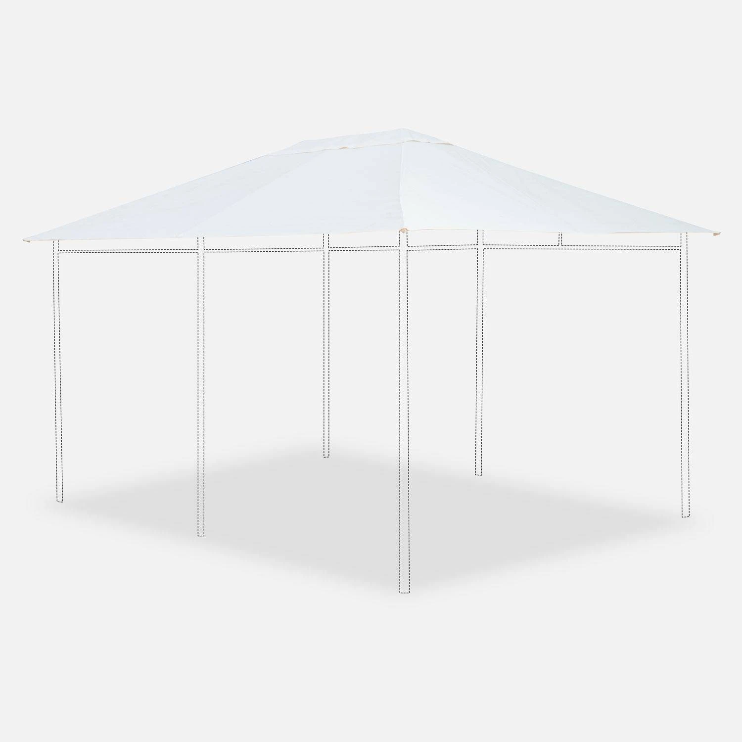 Toile De Toit Pour Pergola 3x4m Divio Couleur : Ecru