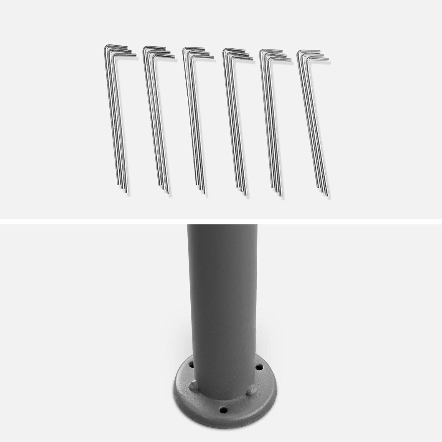 Tonnelle 3x3m Avec Rideaux Couleur : Gris â Image 5