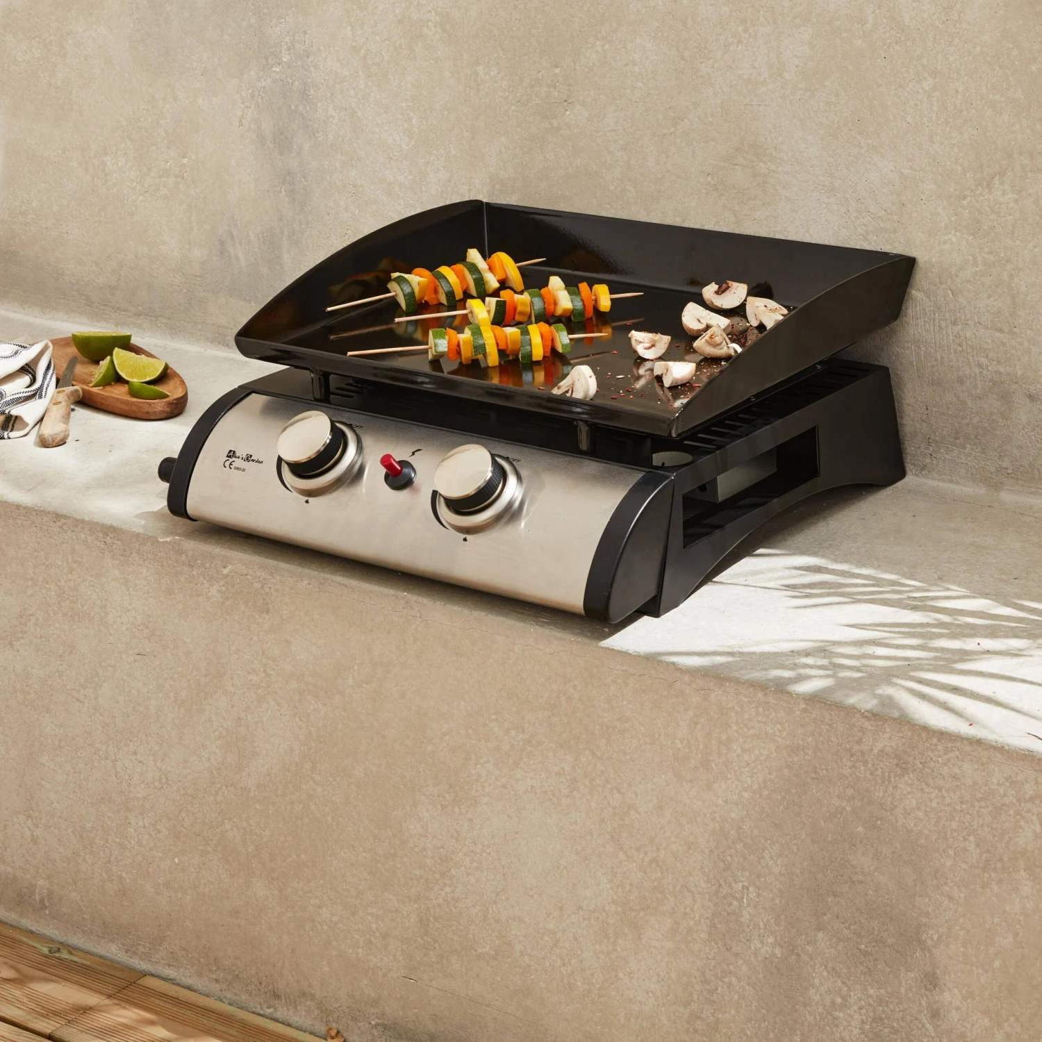 Plancha Gaz 2 Brûleurs Inox 5kW – Image 2