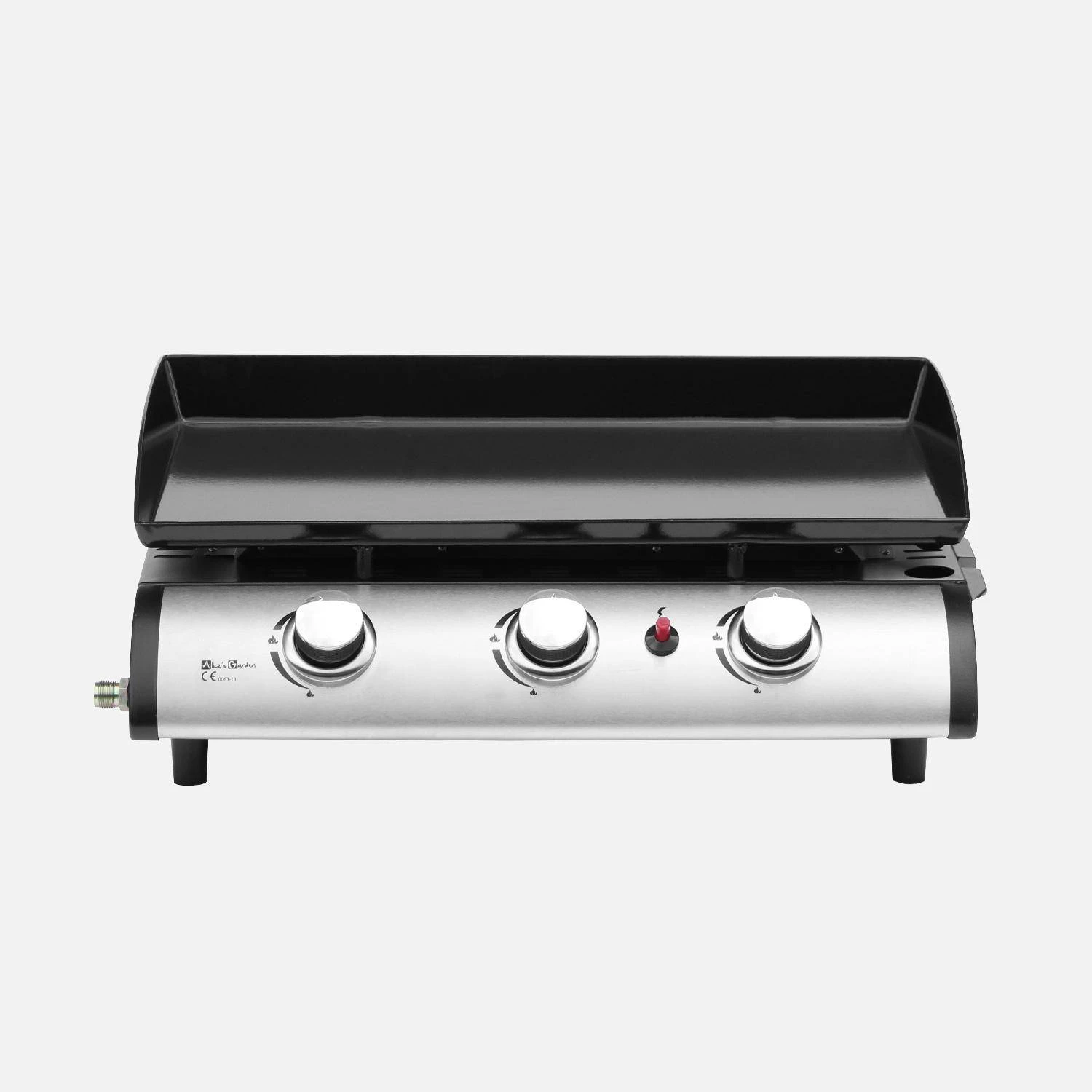 Plancha Gaz 3 Brûleurs Inox 7,5kW Avec Chariot – Image 5