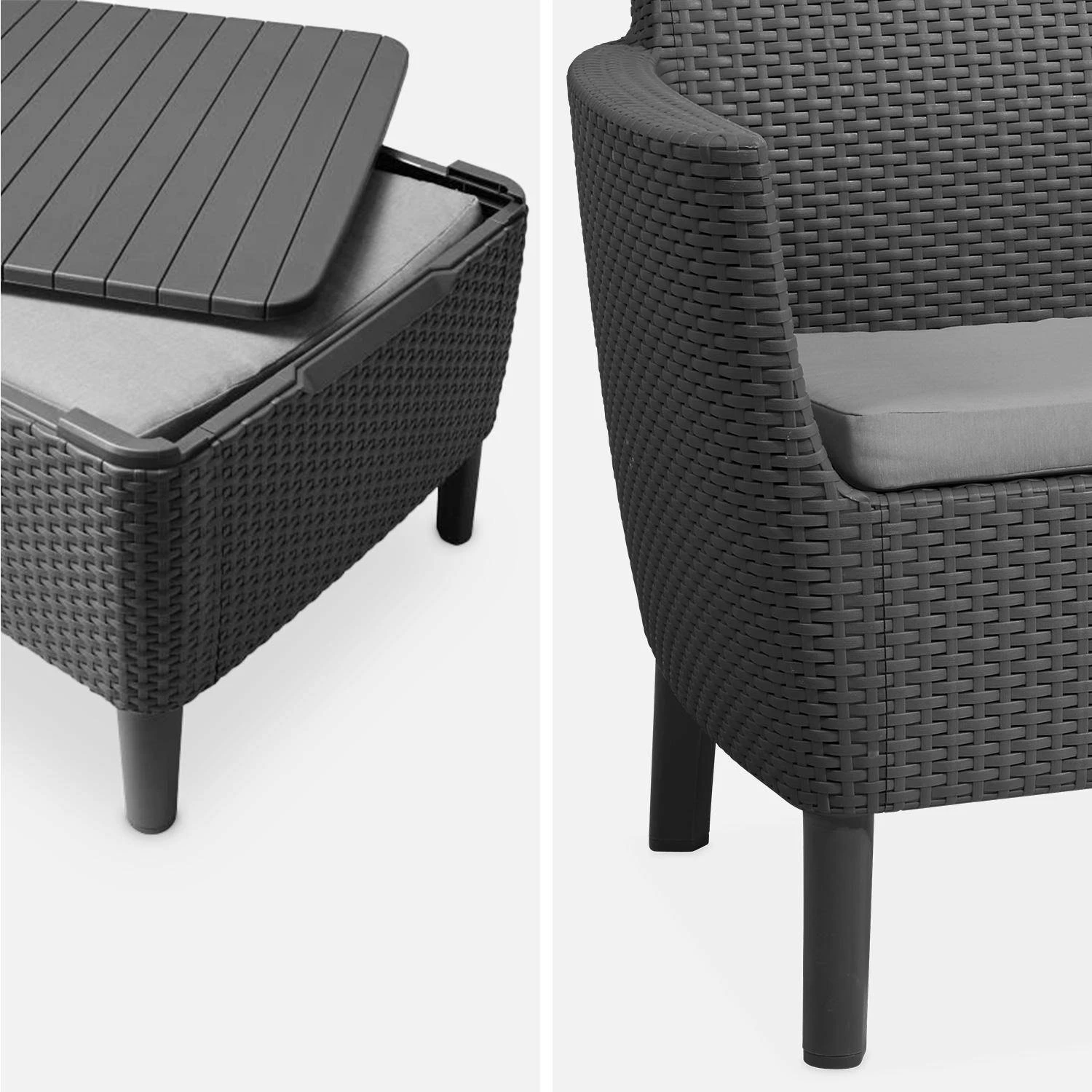 Salon De Jardin Imitation Rotin 5 Places â Image 6