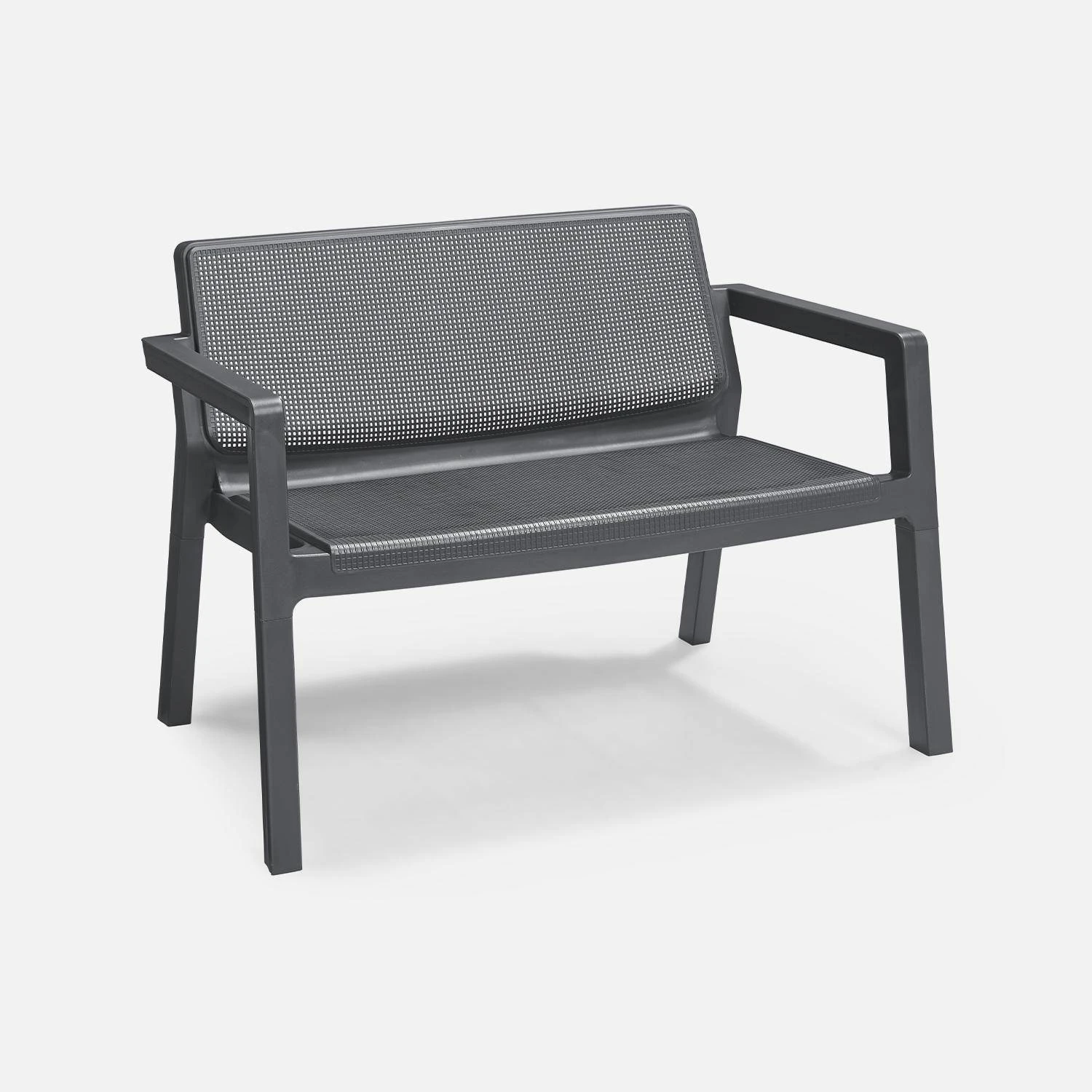 Salon De Jardin Résine Injectée 4 Places Sans Coussins – Image 5