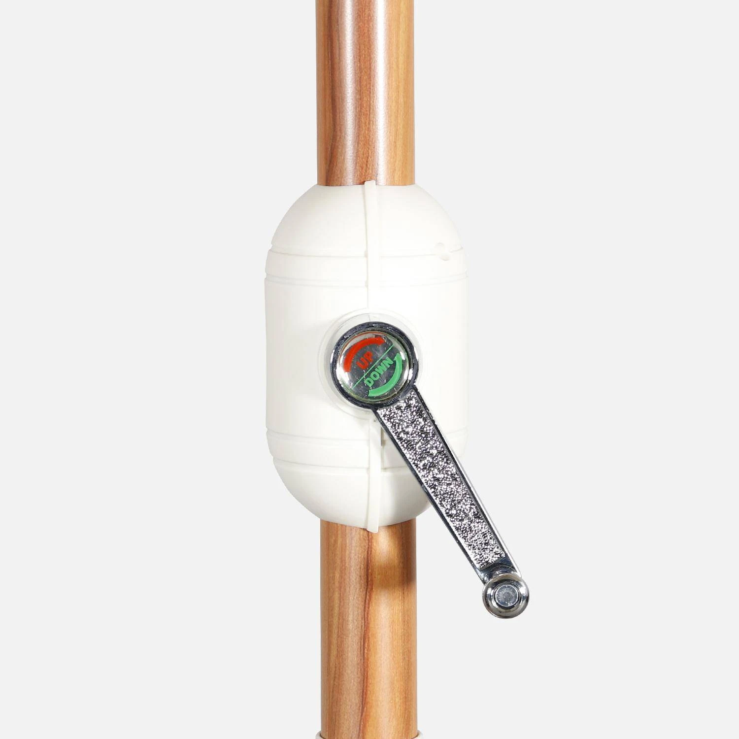 Parasol Rectangulaire 2x3m, Mât Effet Bois Couleur : Sable – Image 6