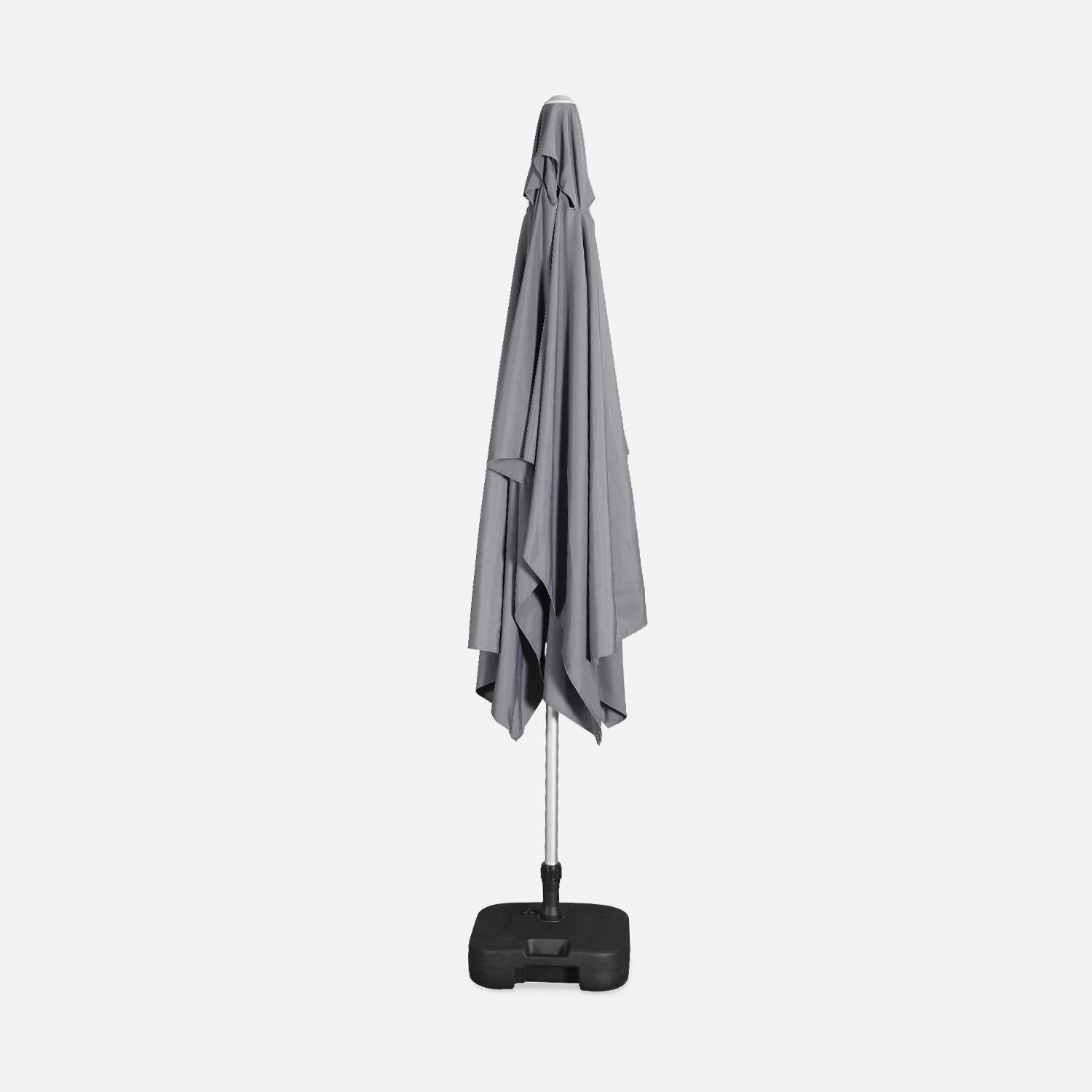 Parasol Rectangulaire 2x3m, Aluminium Anodisé Couleur : Gris – Image 6