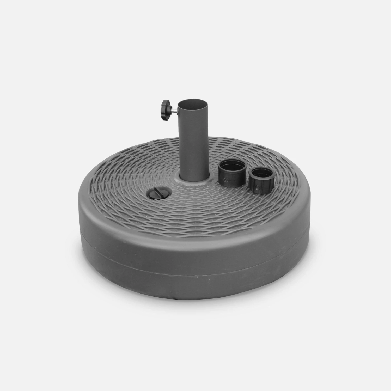 Pied Parasol Rond Plastique Pour Parasol à Mat Central – Image 2