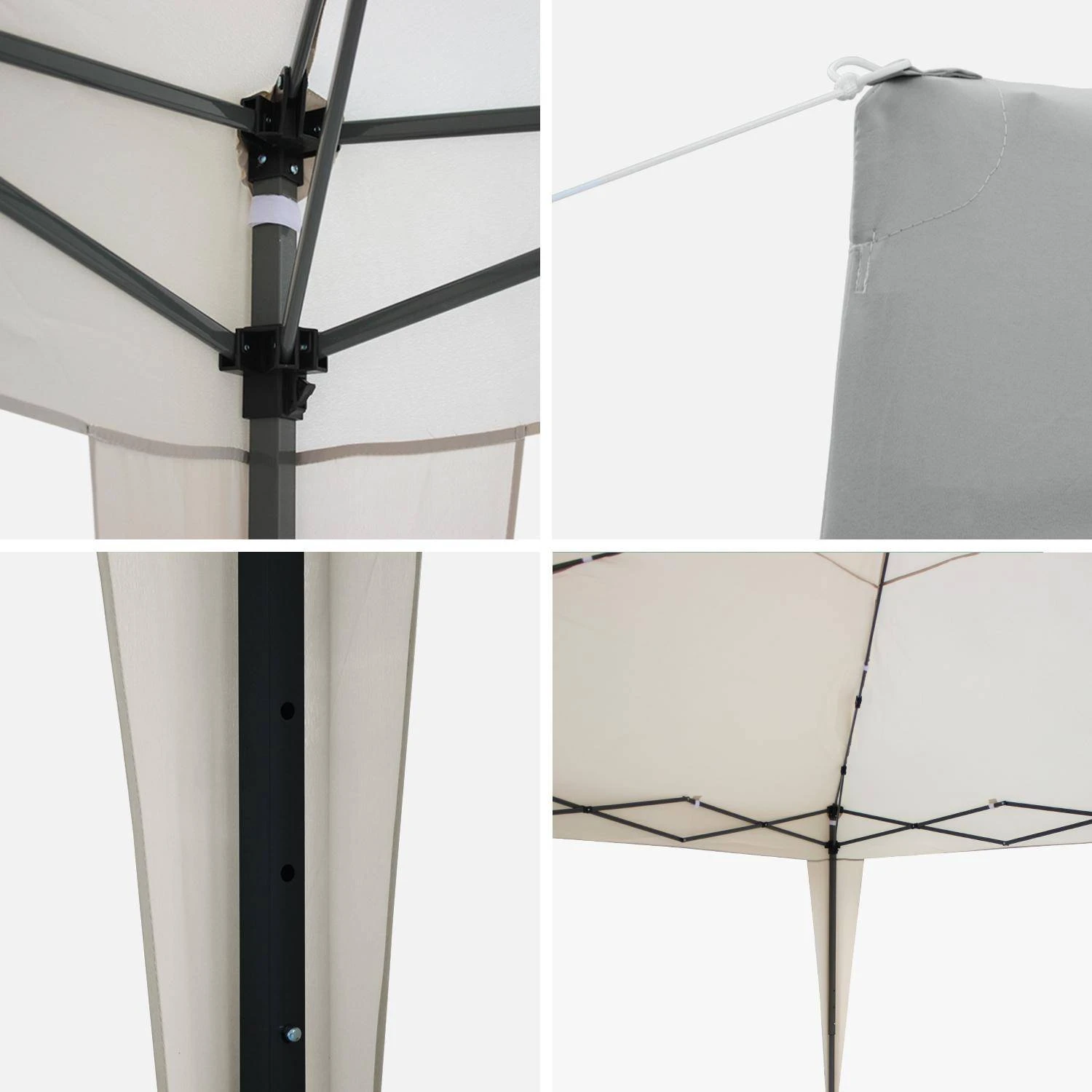 Tonnelle Pliante 3x3m Couleur : Sable â Image 2