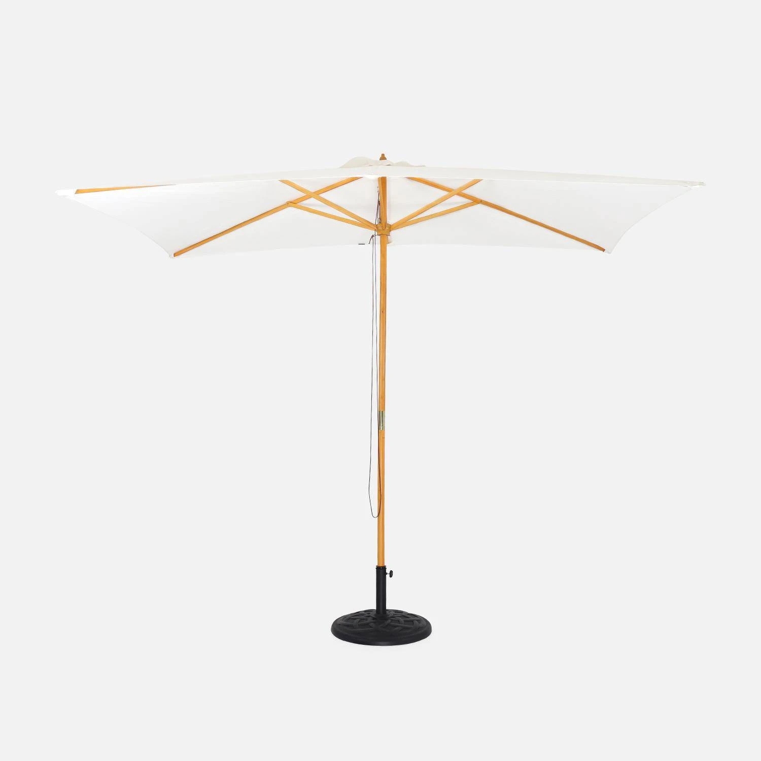 Parasol Rectangulaire 2x3m Couleur : Ecru â Image 3