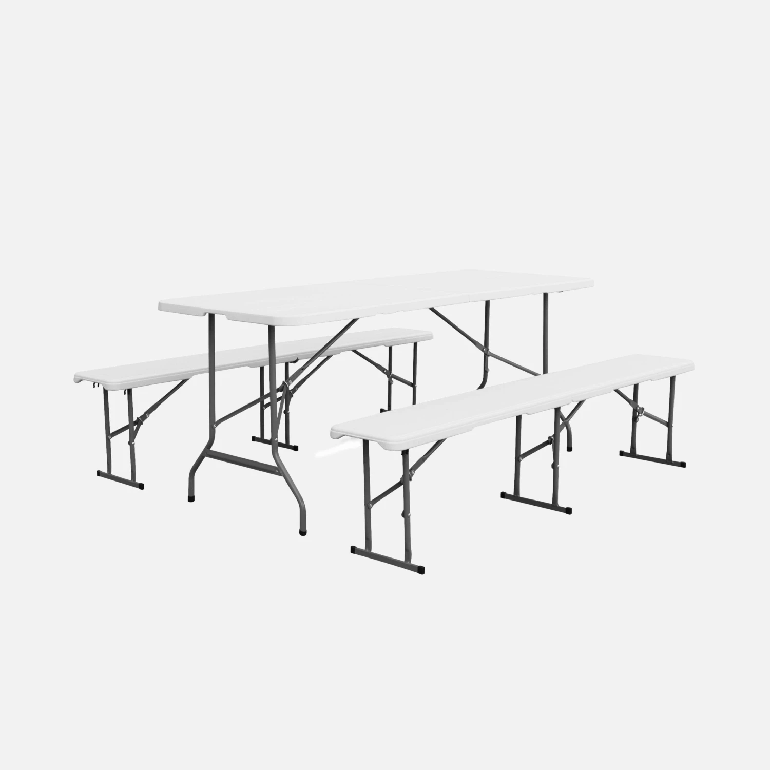 Table + Banc Réception Pliable Plastique – Image 3