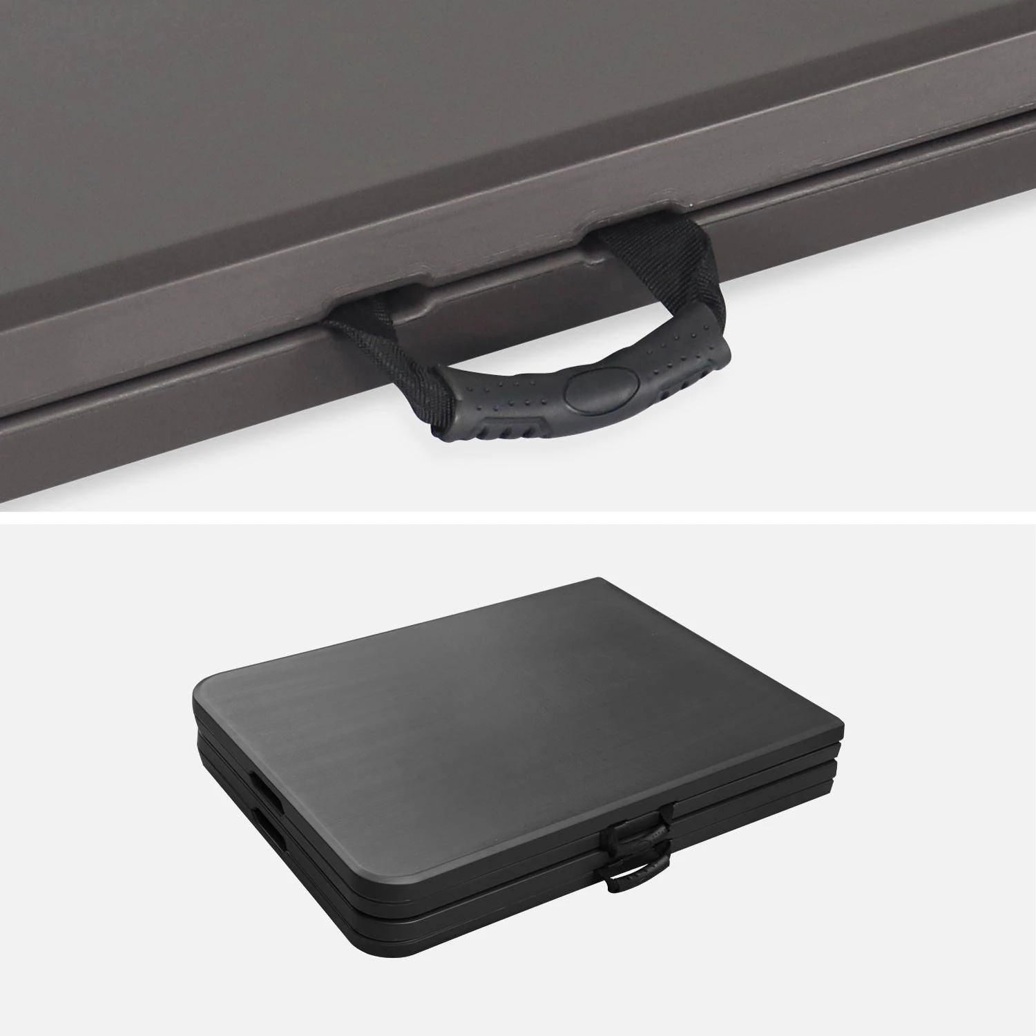Tables De Réception Pliable Plastique (lot De 2) Couleur : Gris Foncé – Image 5