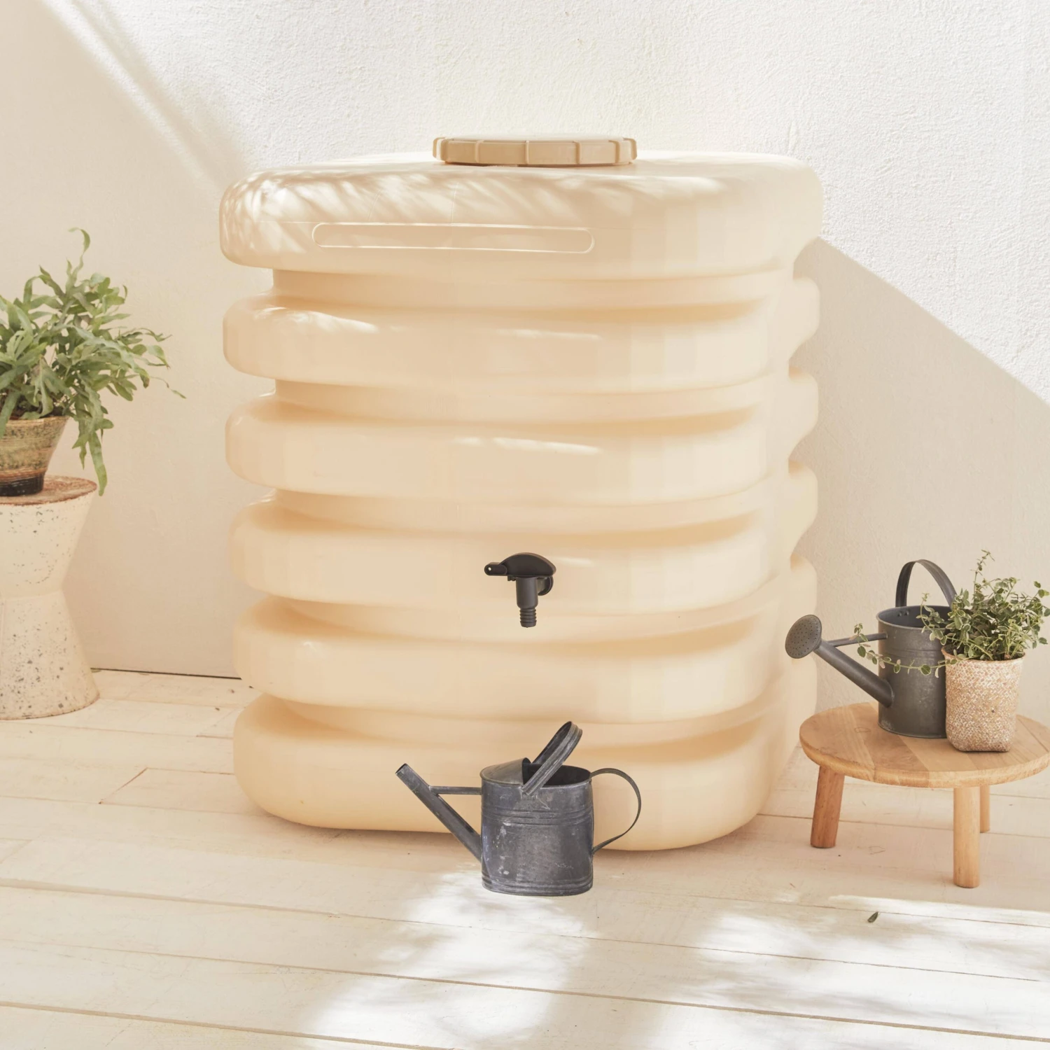 Récupérateur D'eau Cubique 1000L Couleur : Beige